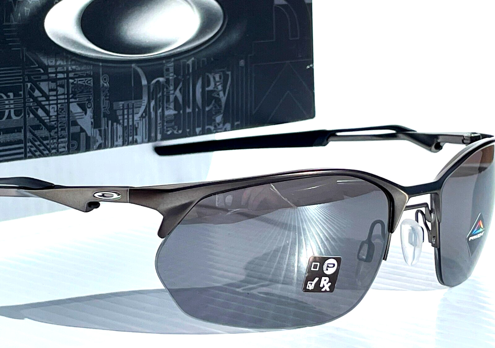 NEW Oakley WIRE TAP 2.0 Matte Gunmetal PRIZM Black Lens Sunglass 4145-02