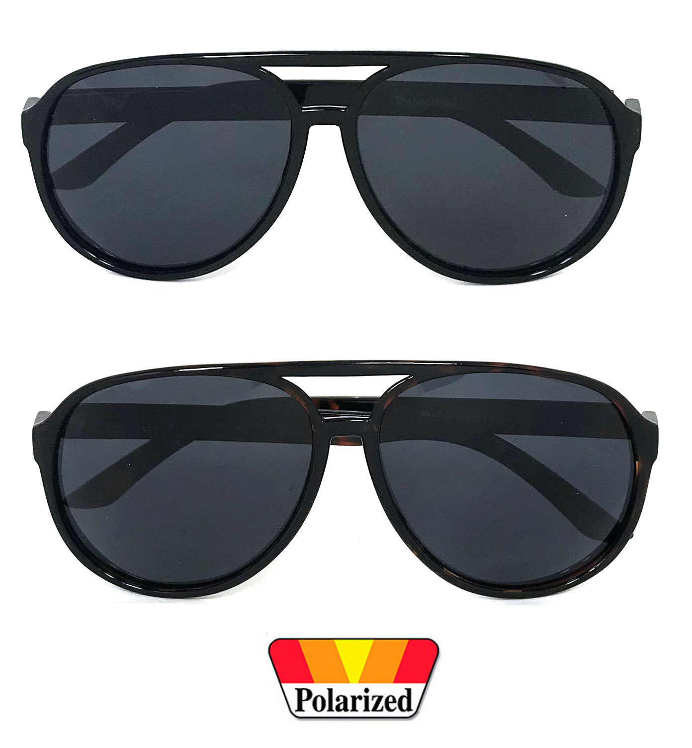 Classic Men’s Fashion Pilot Vintage Designer Polarized Sunglasses Black Lens