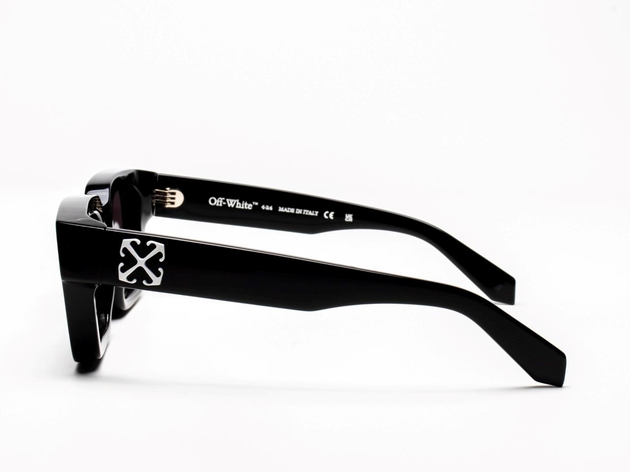 Off-White Virgil OERI126-L Eyeglasses Black Logo White 1007 Authentic 53mm