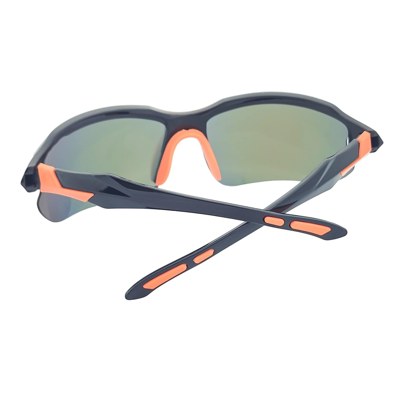 PACIFIC – Polarized Rimless Half Frame Sports Wraparound Sunglasses Gloss Black