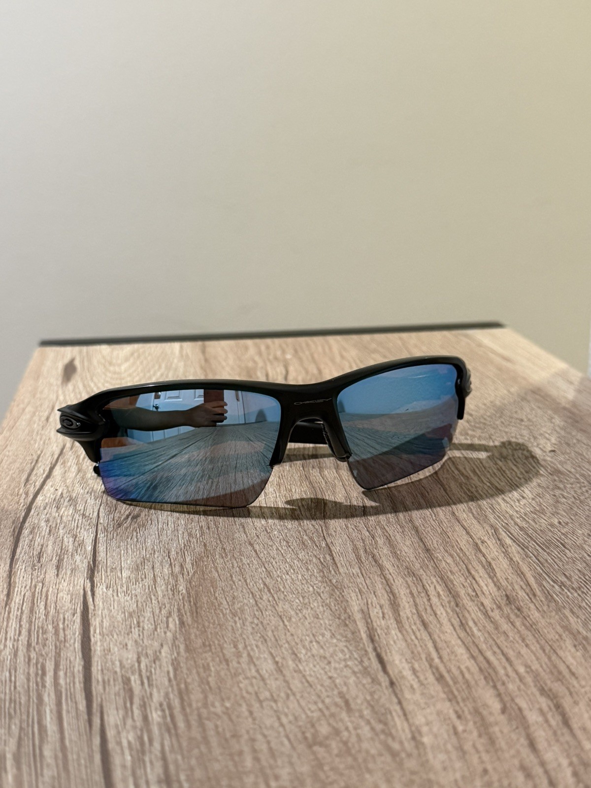 Oakley Flak 2.0 XL Sunglasses Matte Black Prizm Deep Water Polarized OO9188-58