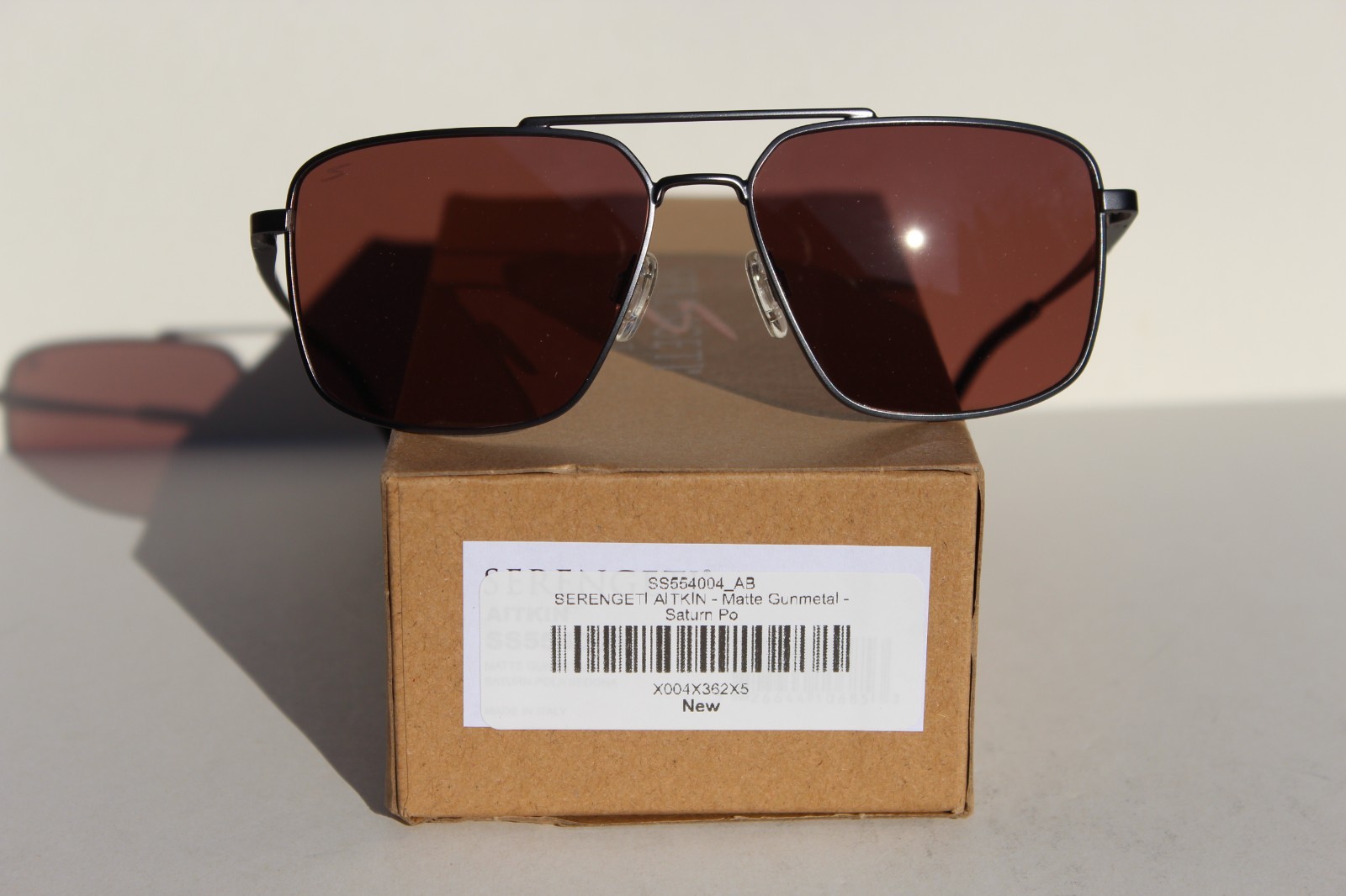 SERENGETI Aitkin POLARIZED Sunglasses Matte Gunmetal/Saturn Sedona SS554004 NEW