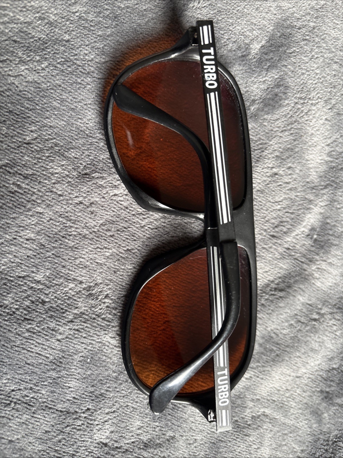 True Block Men’s Oversized Aviator Sunglasses Black Plastic Frame Brown Tinted