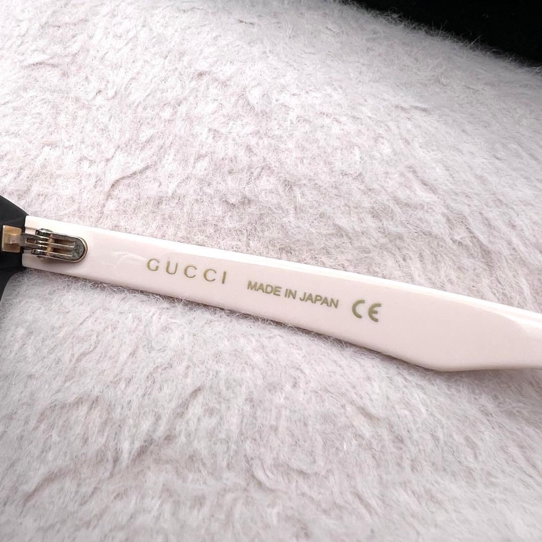 Excellent GUCCI GG1001SK Sunglasses Glasses Black × Ivory