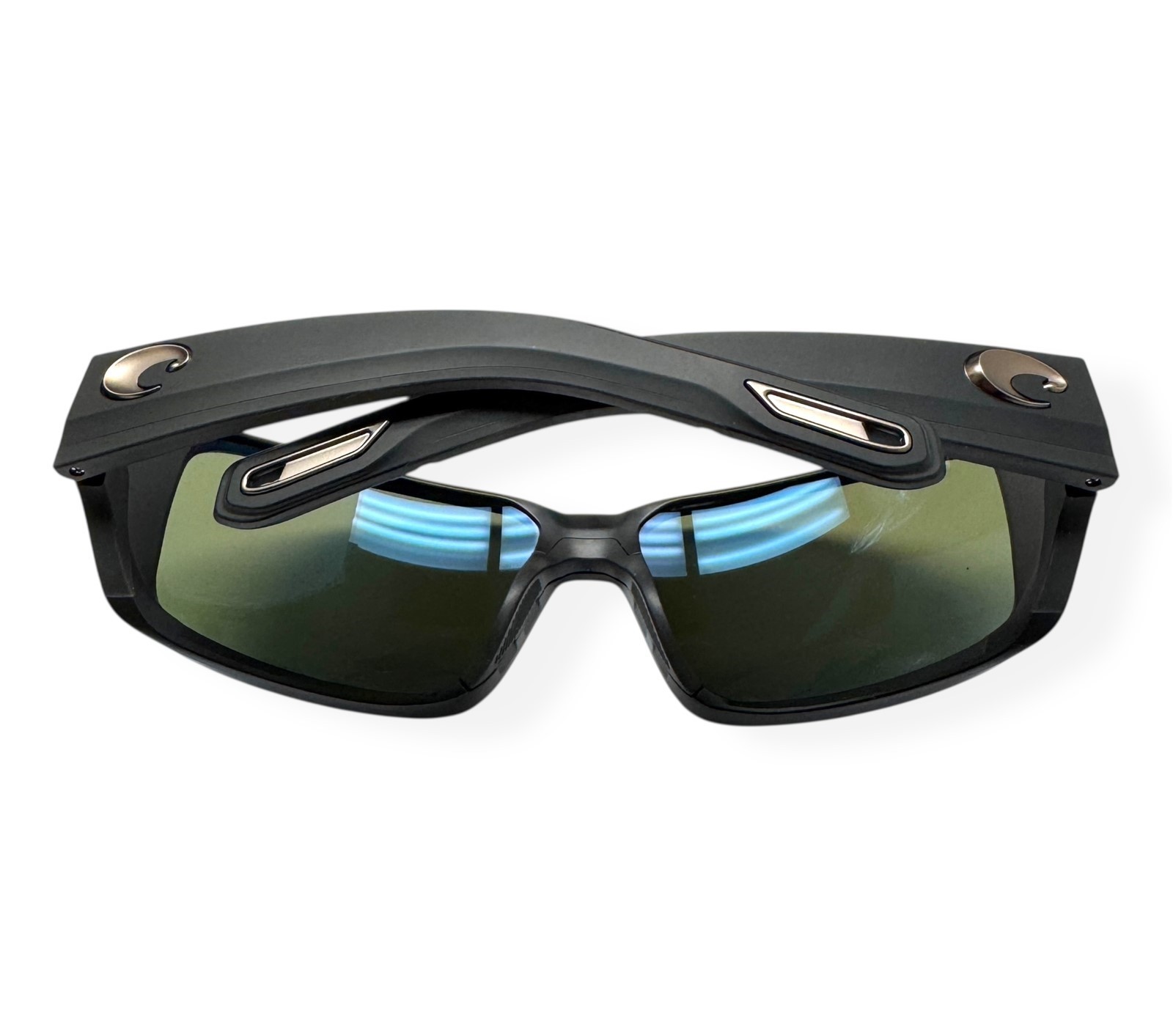 Costa Del Mar Fantail PRO Sunglasses Matte Black Blue Polarized Glass with Case