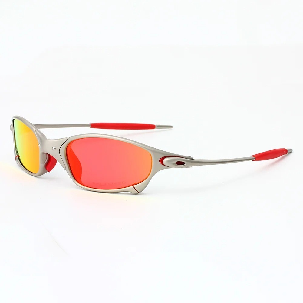 X Metal Juliet Cyclops Sunglasses UV400 Ruby Polarized Glass Titanium Goggles.