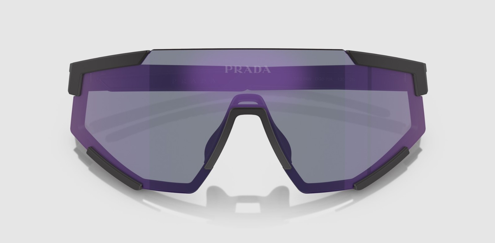 PRADA LINEA ROSSA PS 04WS DG070A Black Blue Mirror Violet 39 mm Men’s Sunglasses