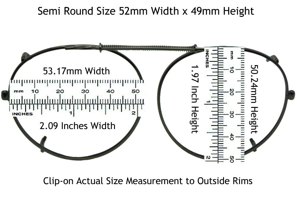 Semi Round Shape Non Polarized Clip-on Sunglasses