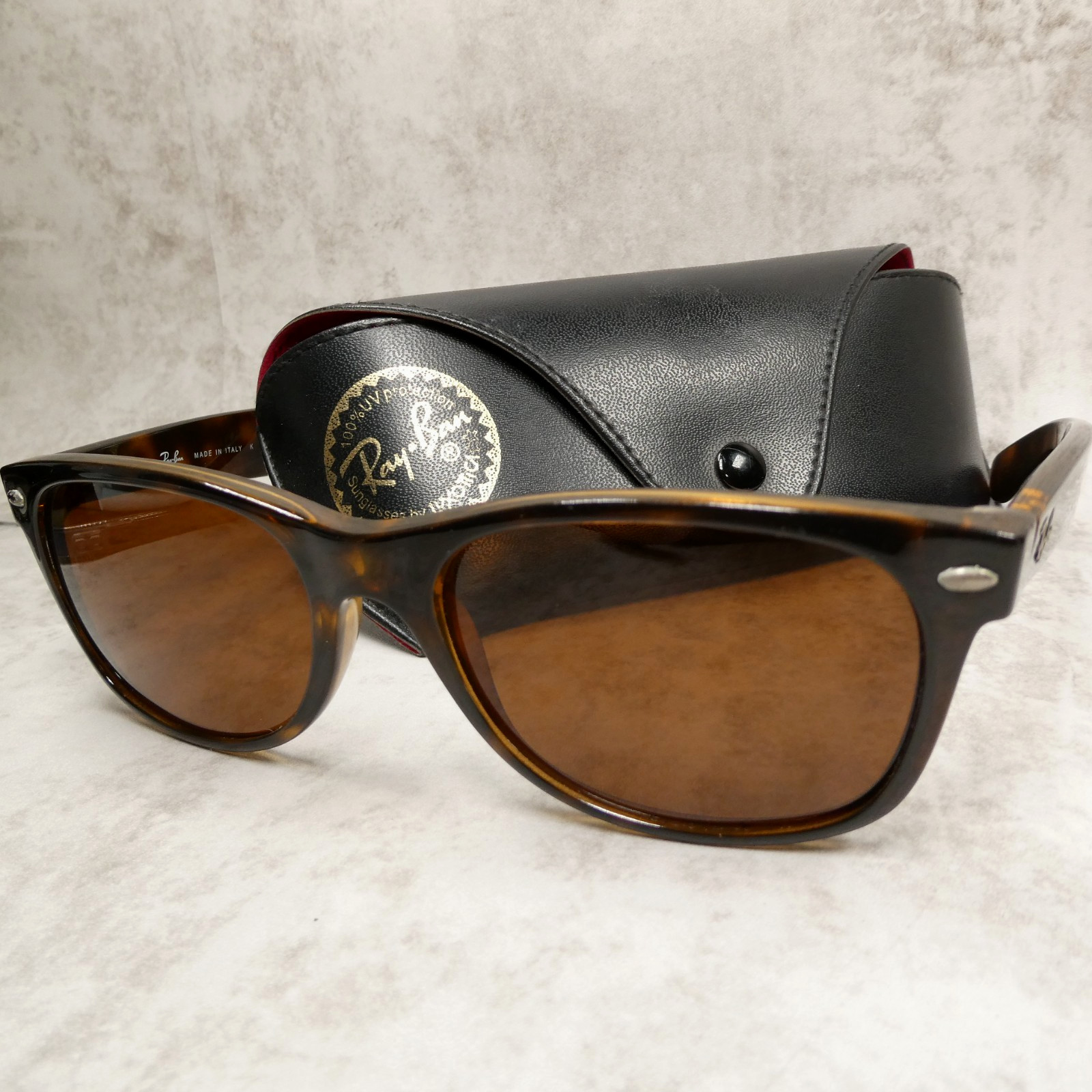 Ray-Ban Tortoise New Wayfarer Sunglasses FRAME ONLY – RB2132 902 55-18-145 Italy