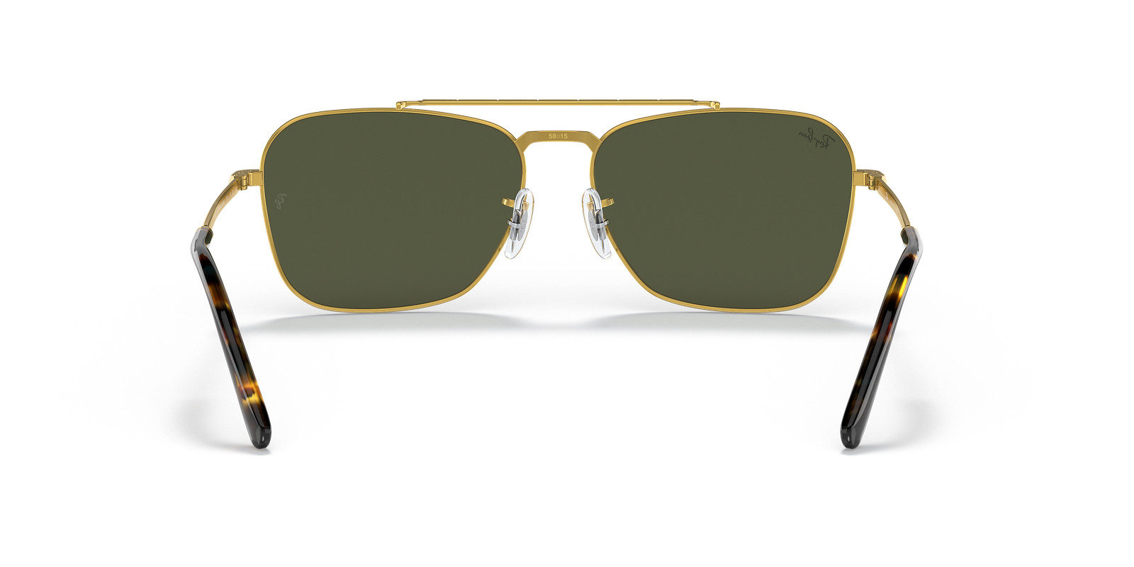 Ray-Ban New Caravan Polished Gold/Green Classic 58mm Sunglasses RB3636 919631 58