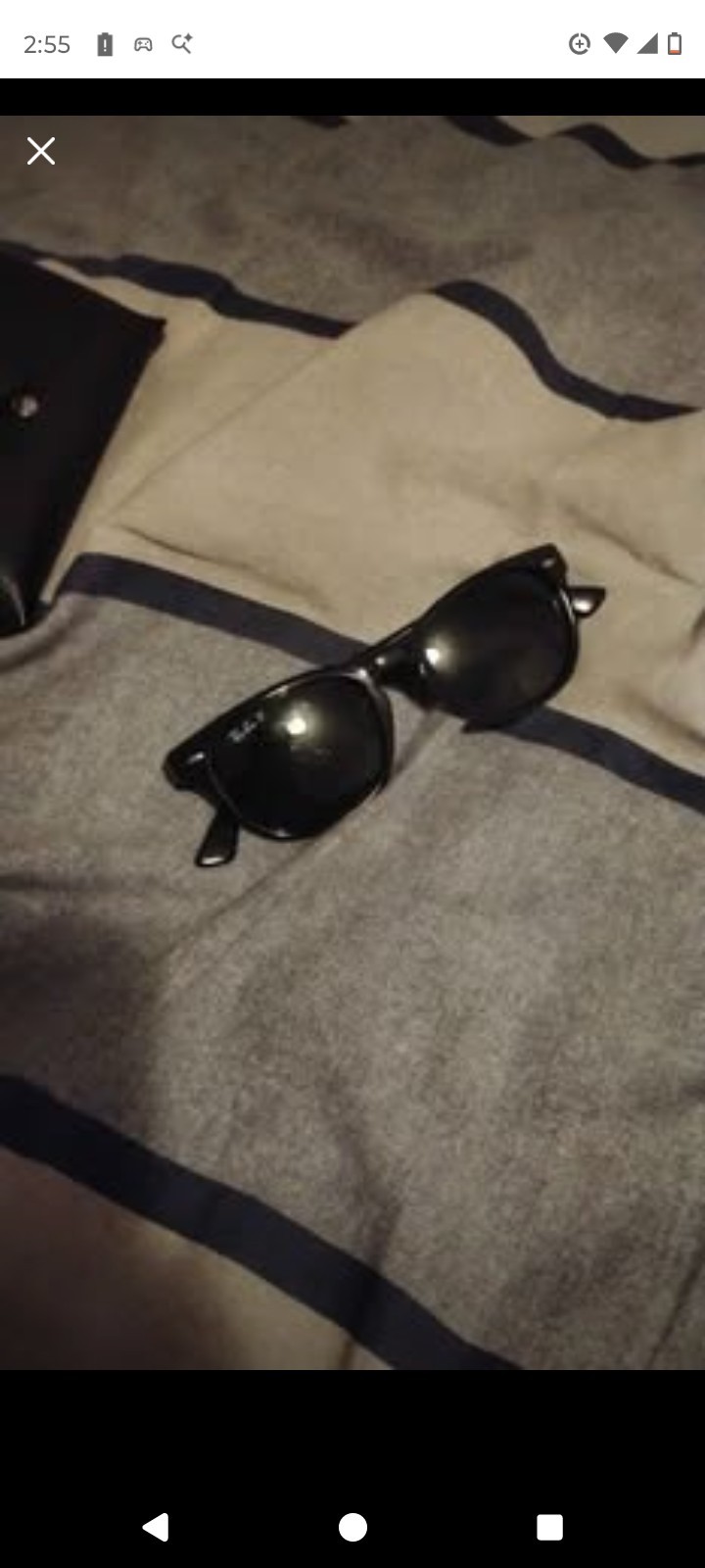 Ray-Ban Rb4420 Wayfarer Sunglasses Black Plastic Frame Tinted Lenses w/ Case