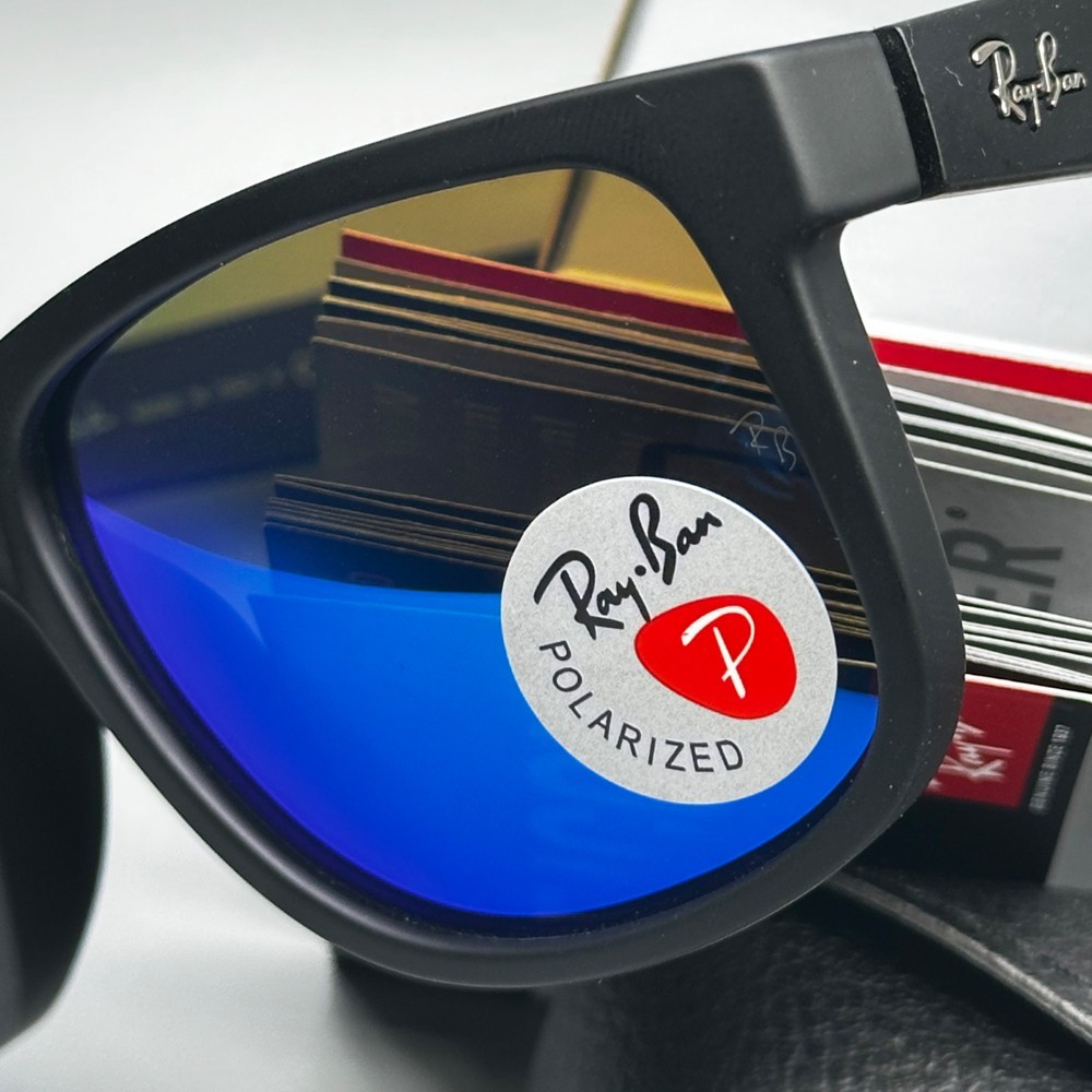 54mm Ray-Ban RB4165 622/55 Justin Black Frame Blue Polarized Sunglasses Lenses