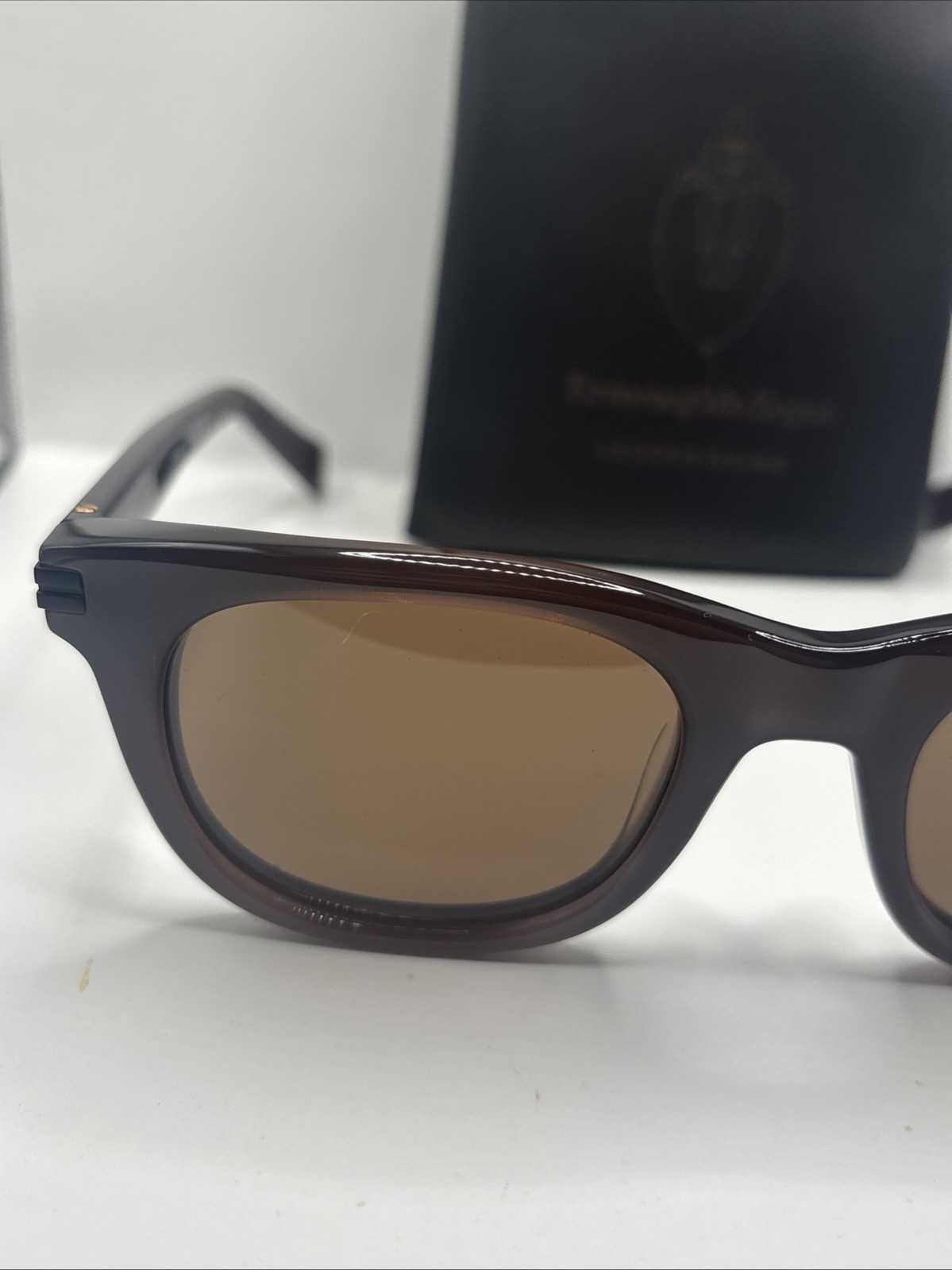Zegna EZ0281 48E Sunglasses Authentic Brand New Authentic Brown Frame/lens