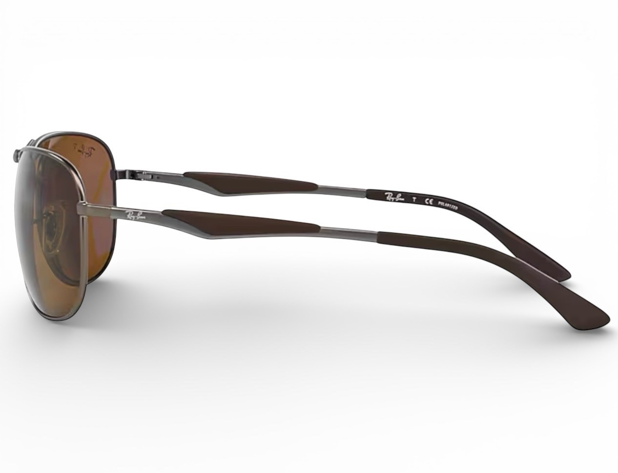 Ray Ban RB3519 029/83 Matte Gunmetal Polarized Brown Sunglasses 59-15mm
