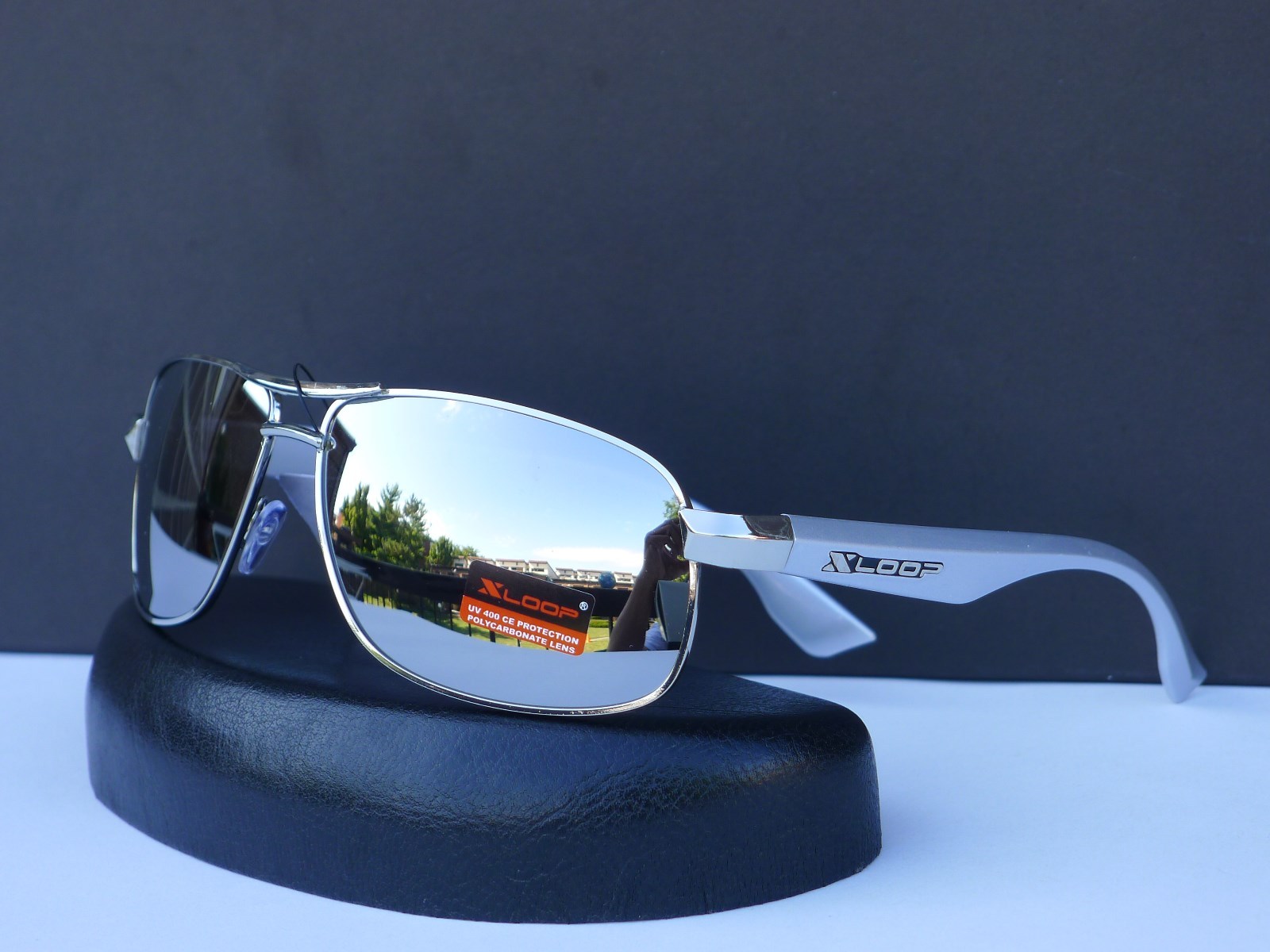 X-Loop Designer Mens Trendy Classic Mirrored Aviator Sunglasses Modern Shades