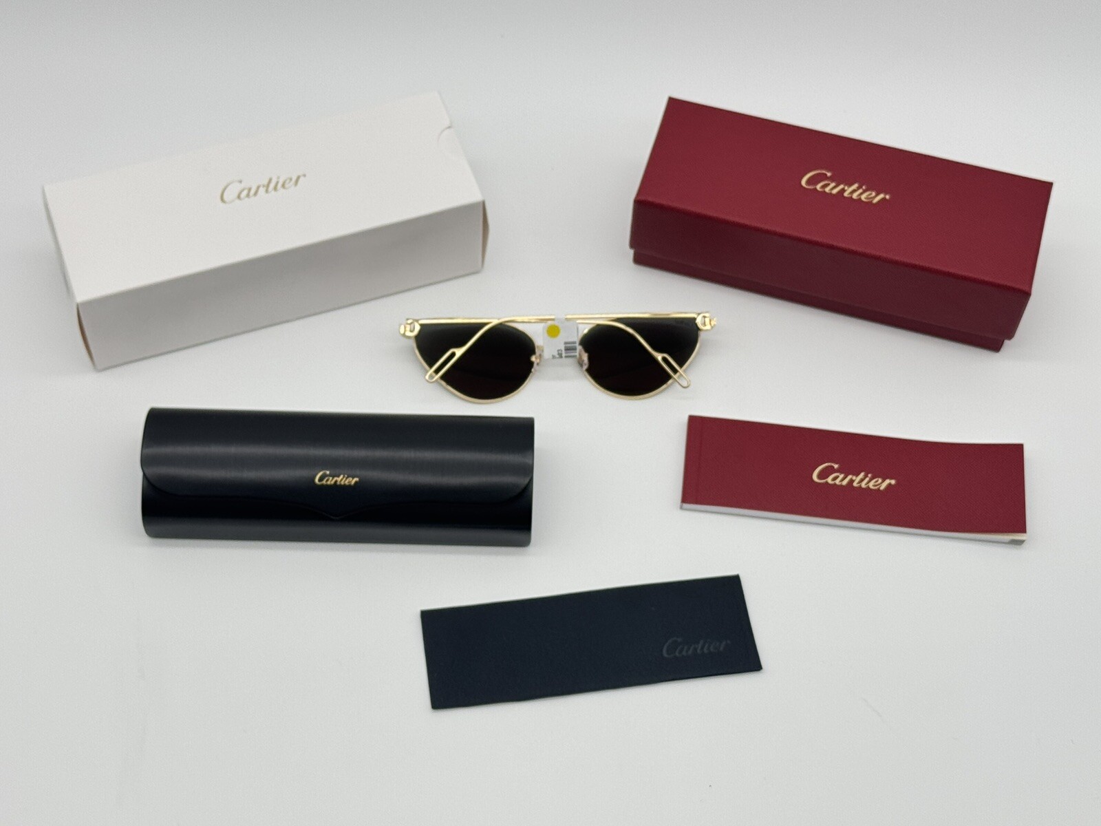 PREMIERE C DE CARTIER CAT-EYE SHAPE SUNGLASSES CT0155S NEW 100% GENUINE RP $1425