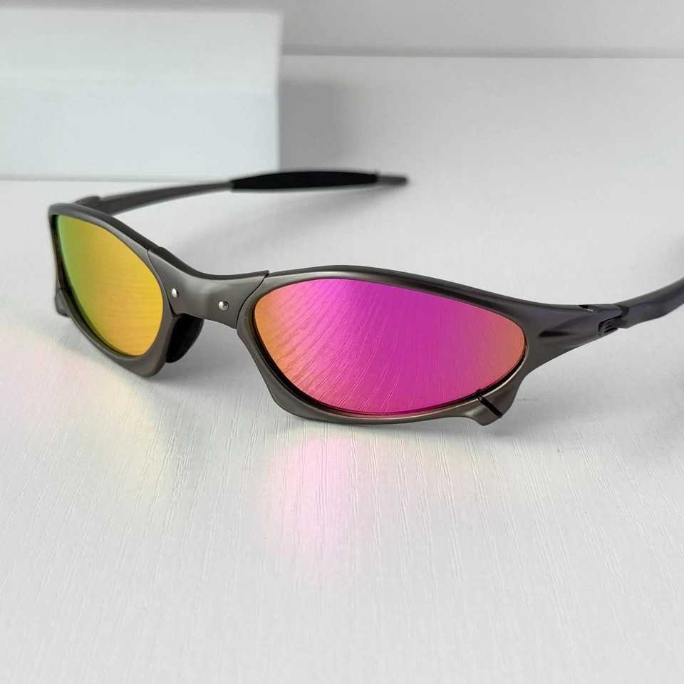 Oakley Penny X-Metal Sunglasses Cement Gray Purple Gradient Lens