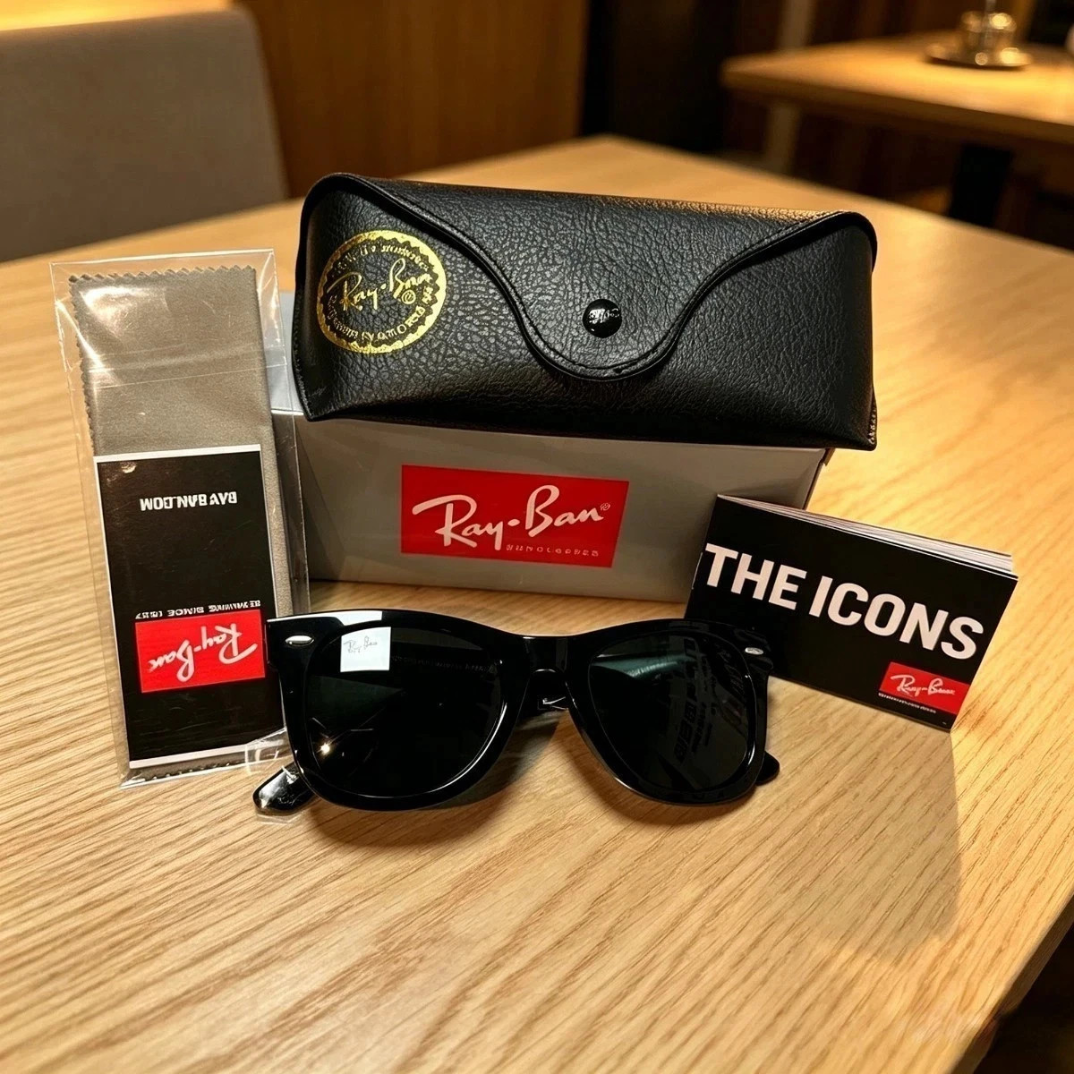 Ray-Ban RB2140 Wayfarer Classic Sunglasses Sunglass Black Frame Black Lens 50mm