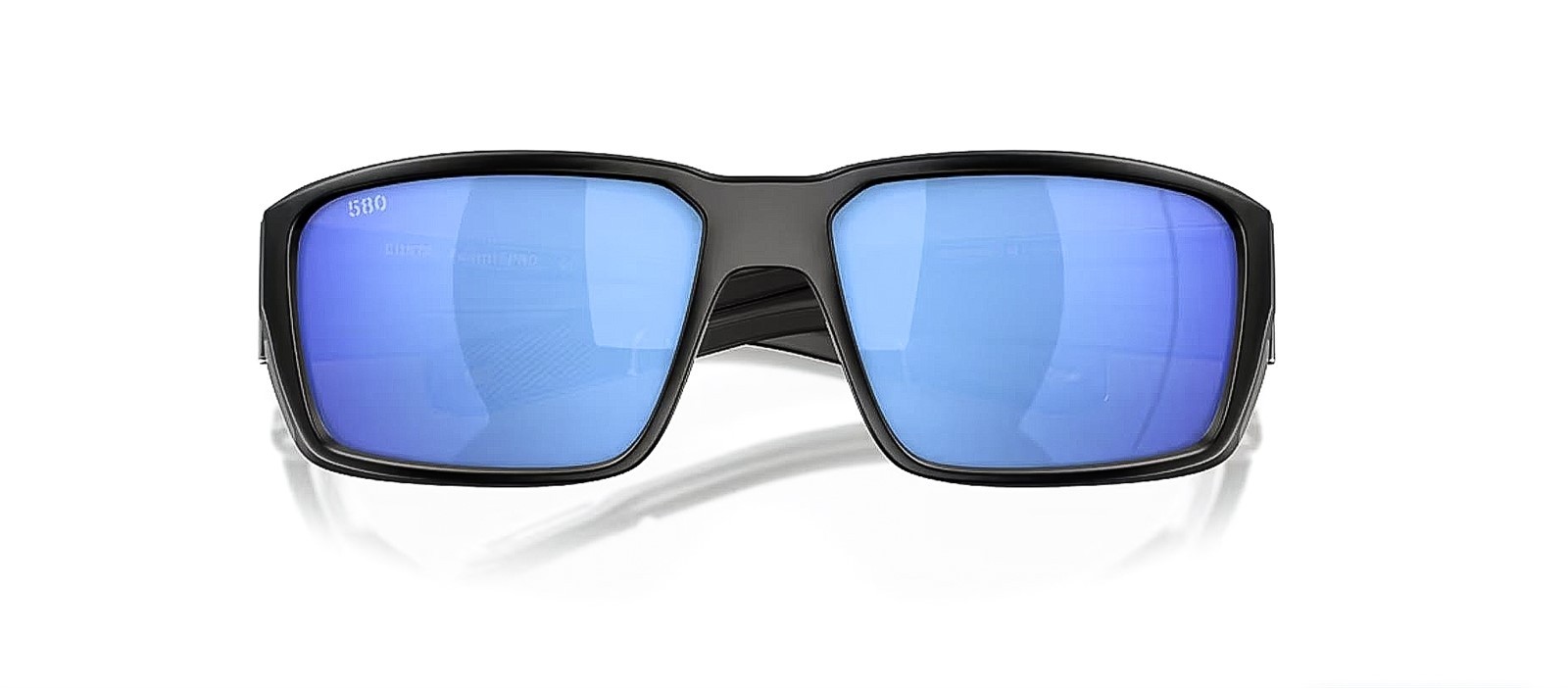Costa Del Mar Fantail PRO Sunglasses Matte Black Blue Polarized Glass with Case