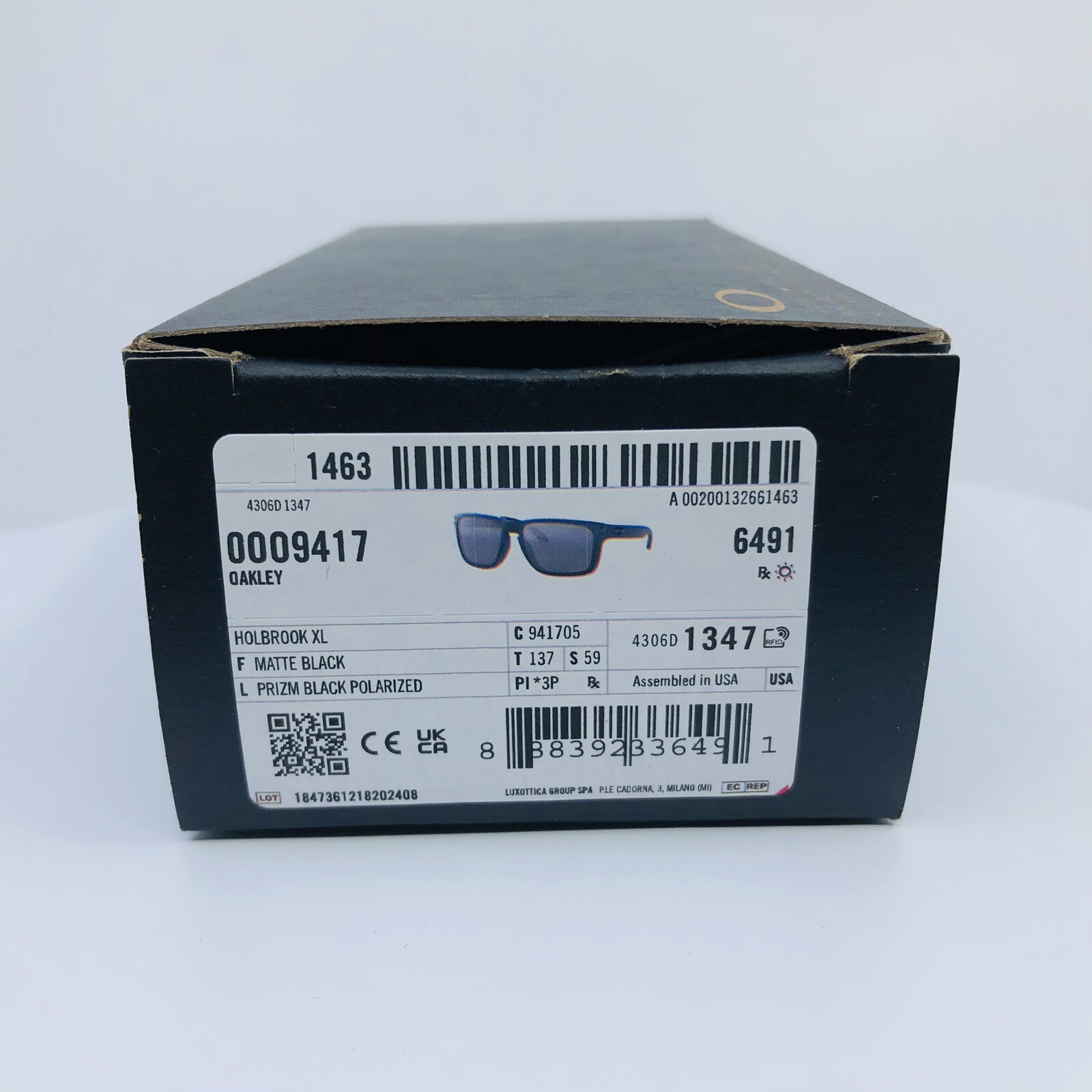 New OAKLEY HOLBROOK XL Sunglasses C. Matte Black with Polarized Lenses 9417-0559