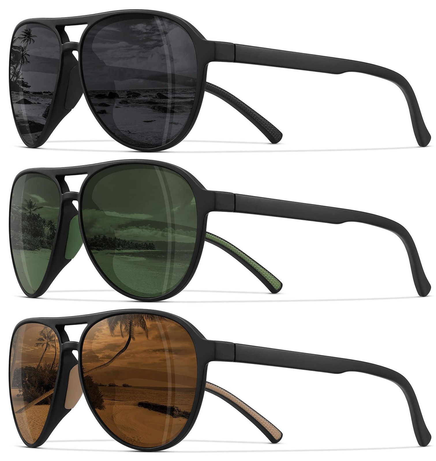 Polarized Aviator Sunglasses for Men Women Classic Retro Aviators Sports Driv…
