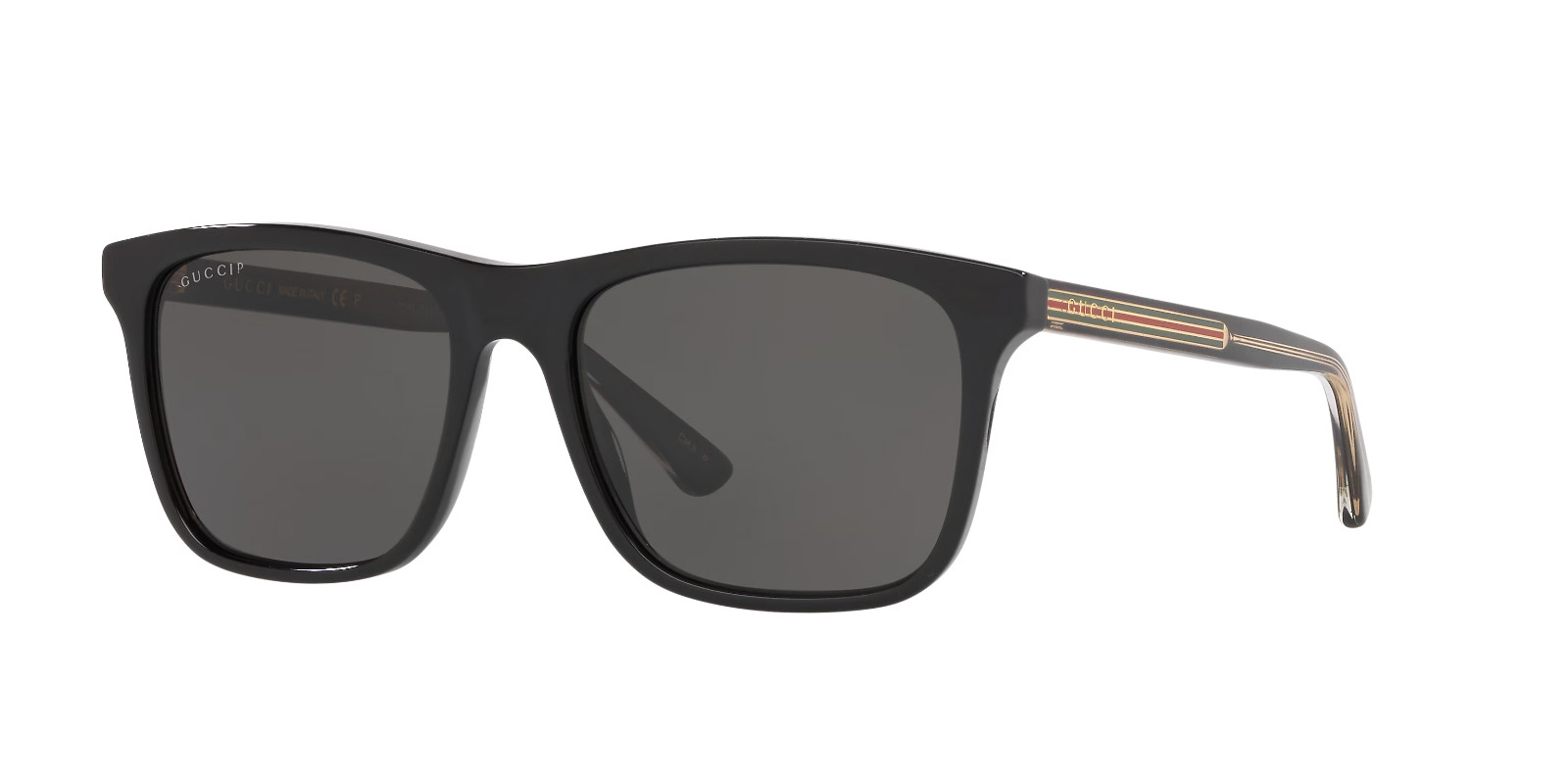 Gucci GG0381SN Mens Square Sunglasses Polarized Made In Italy Auth Card Pouch