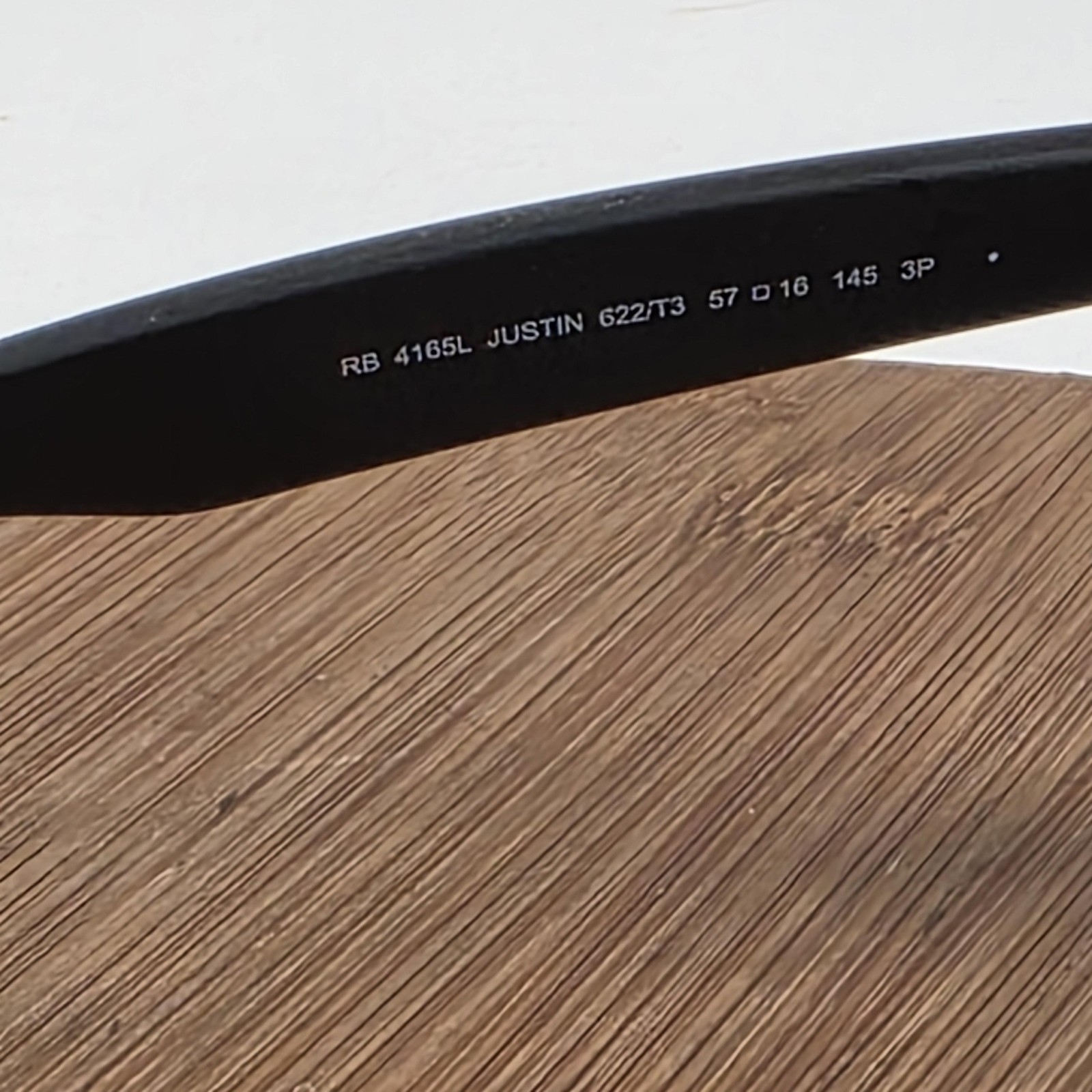 Ray-Ban RB4165L Justin Sunglasses Mens 57-16 Black Gray Polarized Square Brazil