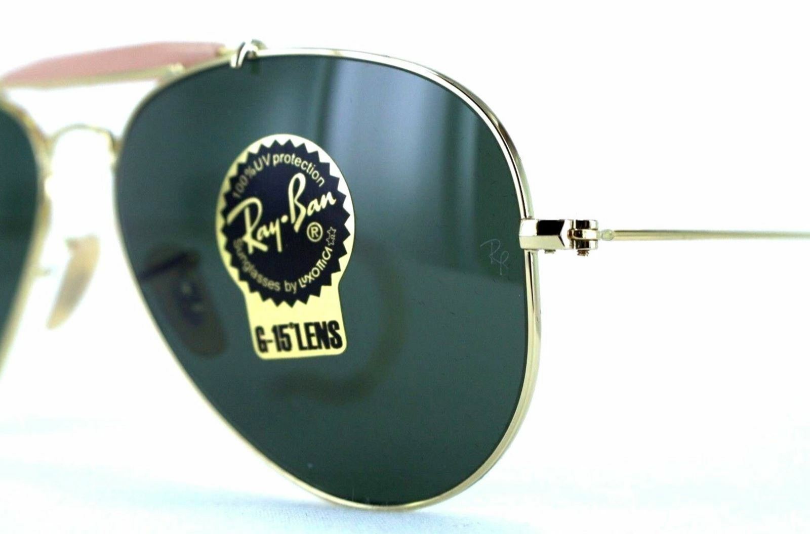 New Ray-Ban OUTDOORSMAN Sunglasses RB 3030 W3402 58-14 Gold Frame Cable Temples