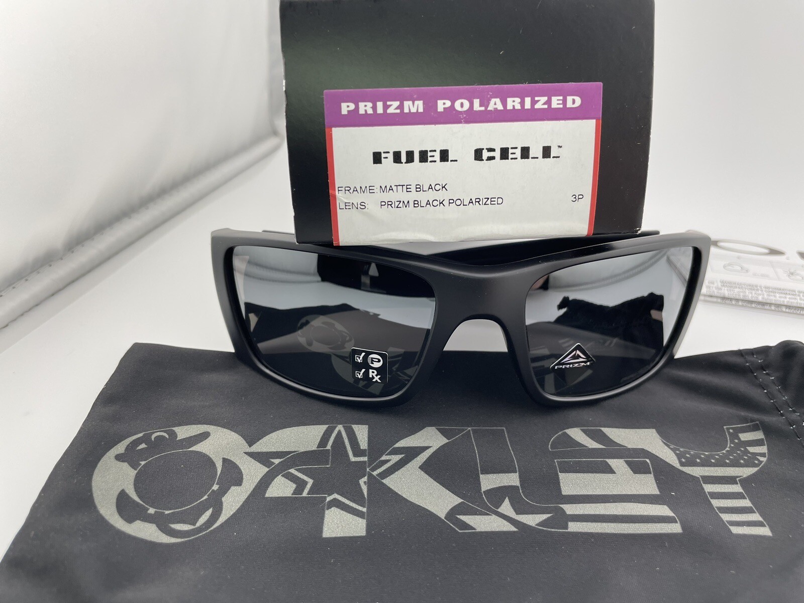 OAKLEY FUEL CELL SI ARMED FORCES PRIZM MATTE BLACK POLARIZED SUNGLASSES 9096-L0