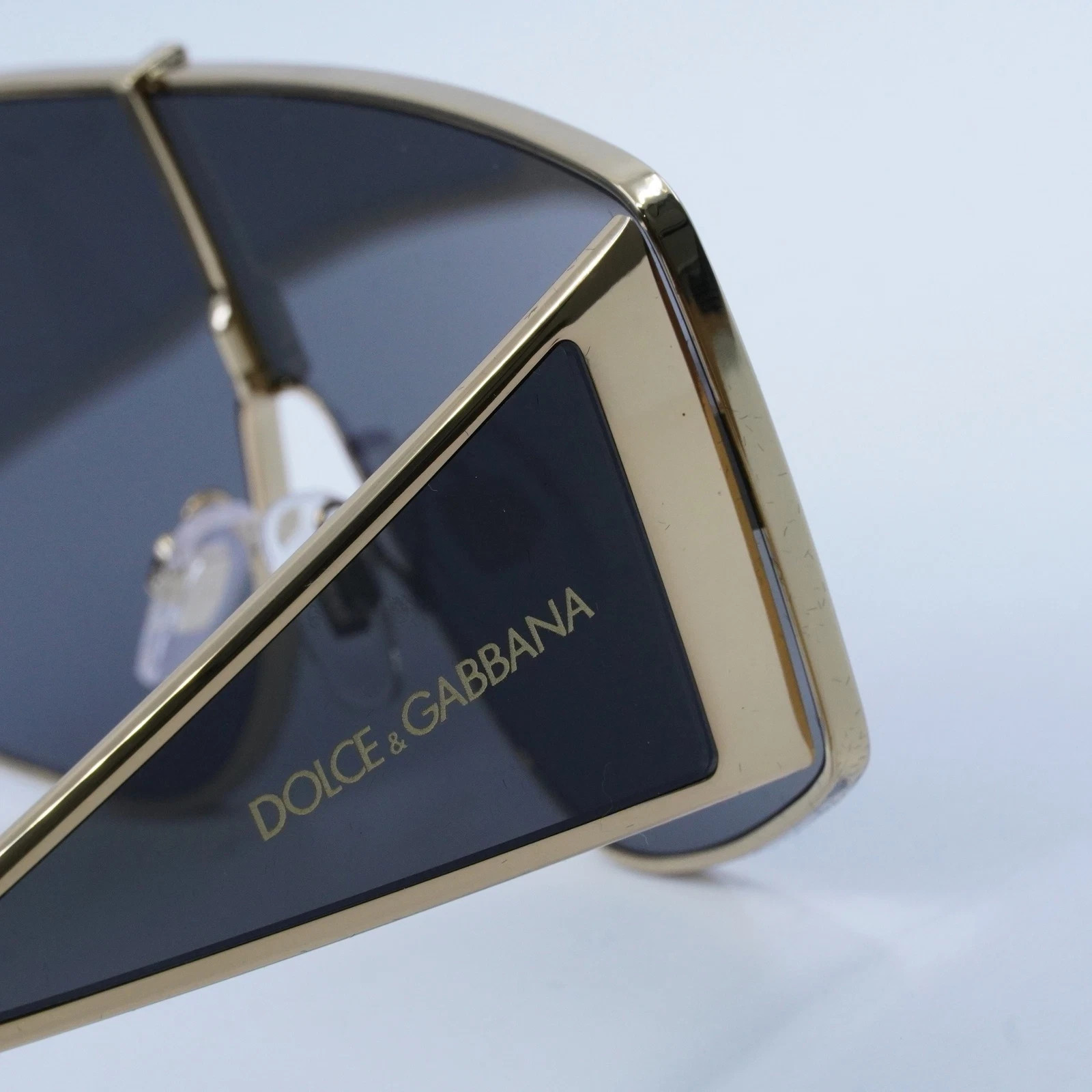 Dolce & Gabbana Sunglasses DG2305 02-87 44mm Gold / Dark Grey Lens