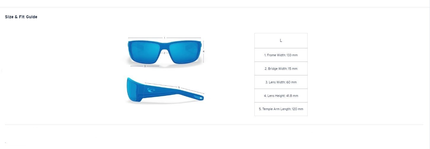 Costa Del Mar Fantail PRO Sunglasses Matte Black Blue Polarized Glass with Case