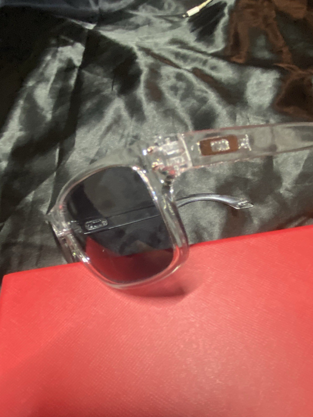 Oakley Holbrook Crystal Clear Frame Dark Lenses Sunglasses