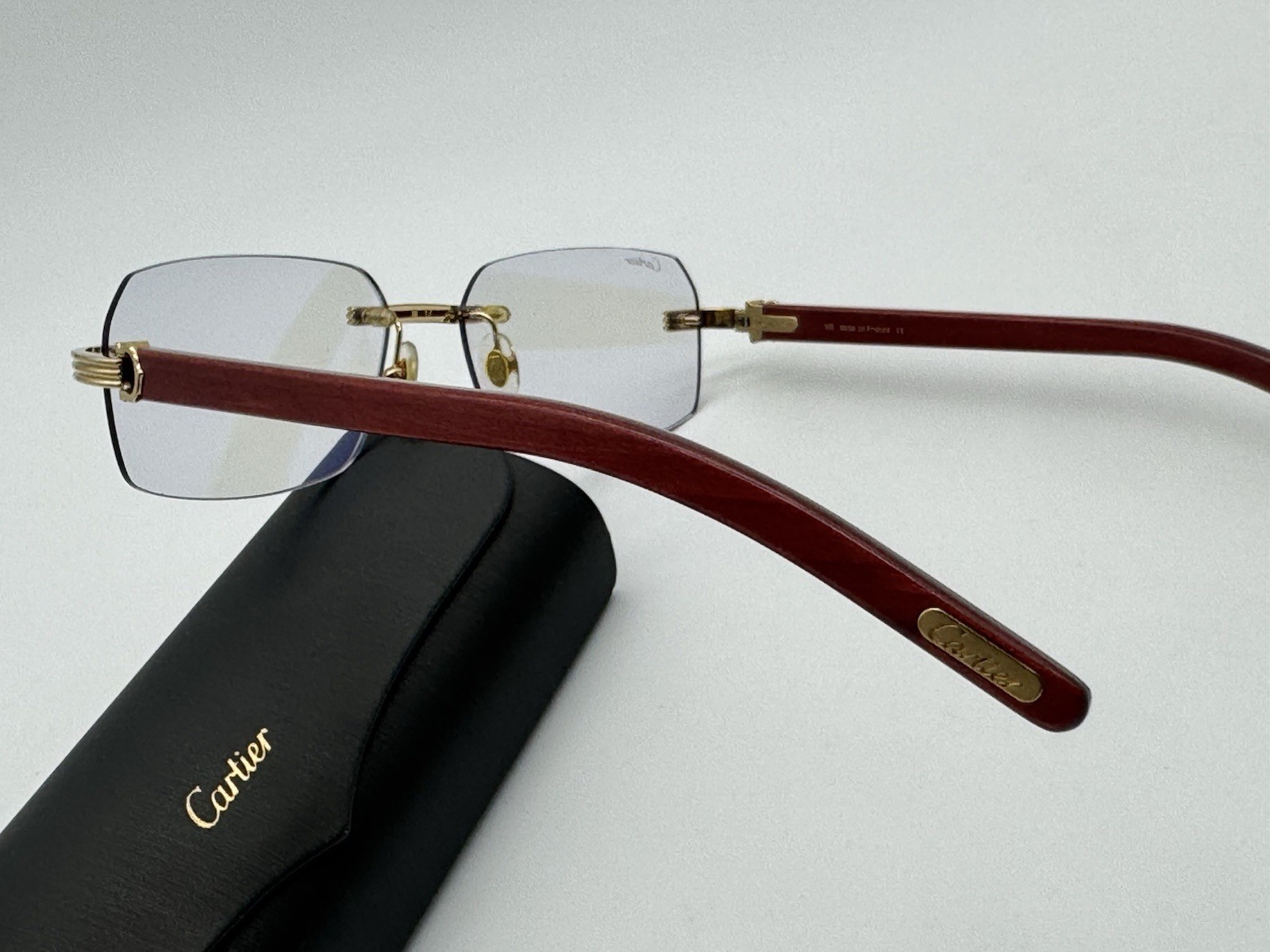 PREMIERE C DE CARTIER BURGUNDY WOOD SUNGLASSES CT0286O NEW 100% GENUINE ~$3575
