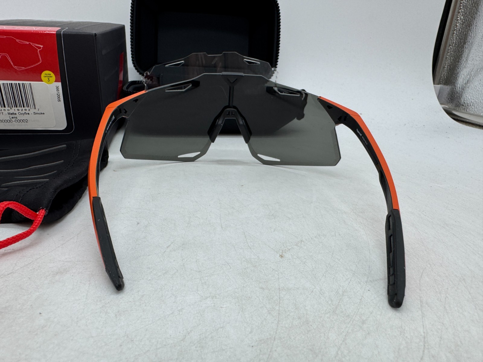 100% Hypercraft Sport Performance Frameless Sunglasses Matte Oxfire Smoke Lens