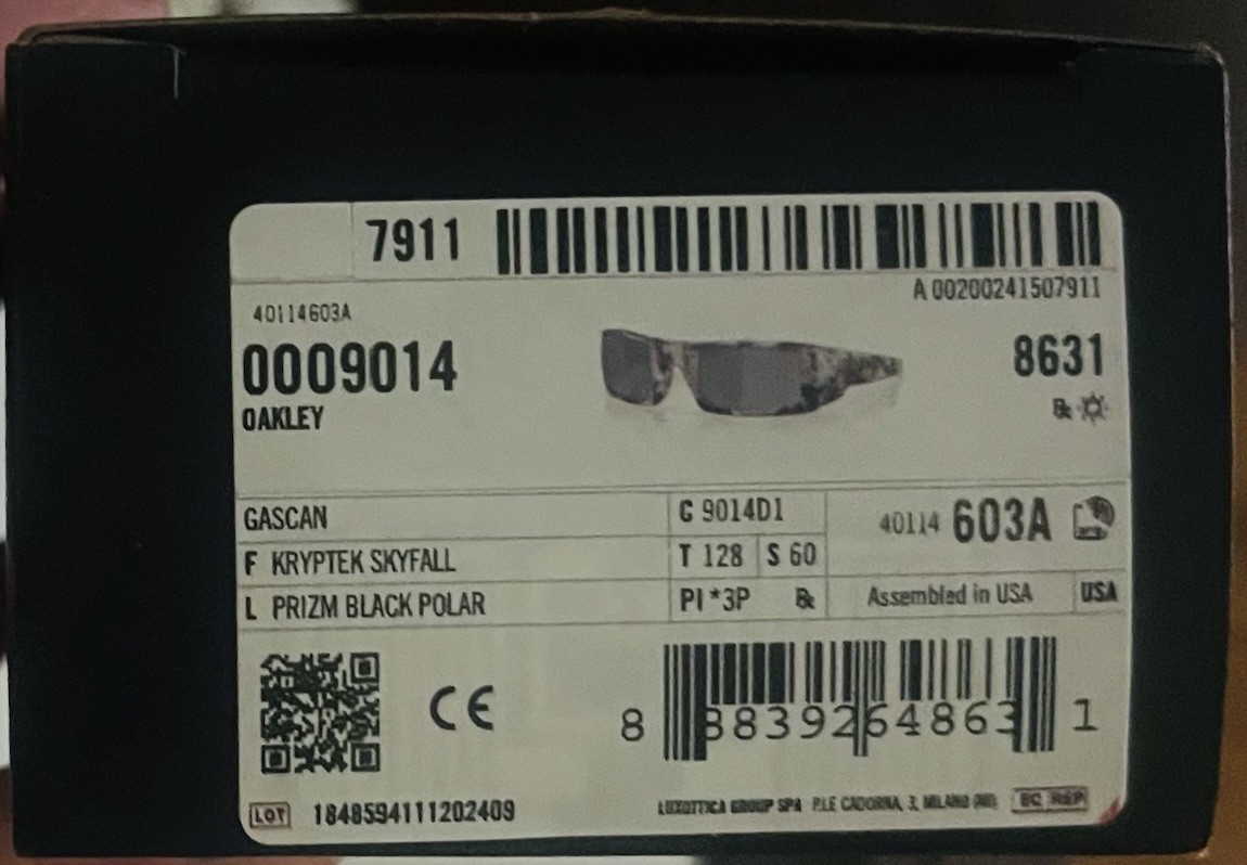 Oakley Standard Issue GASCAN OO9014-D160 Kryptek Camo Prizm Polarized Sunglasses
