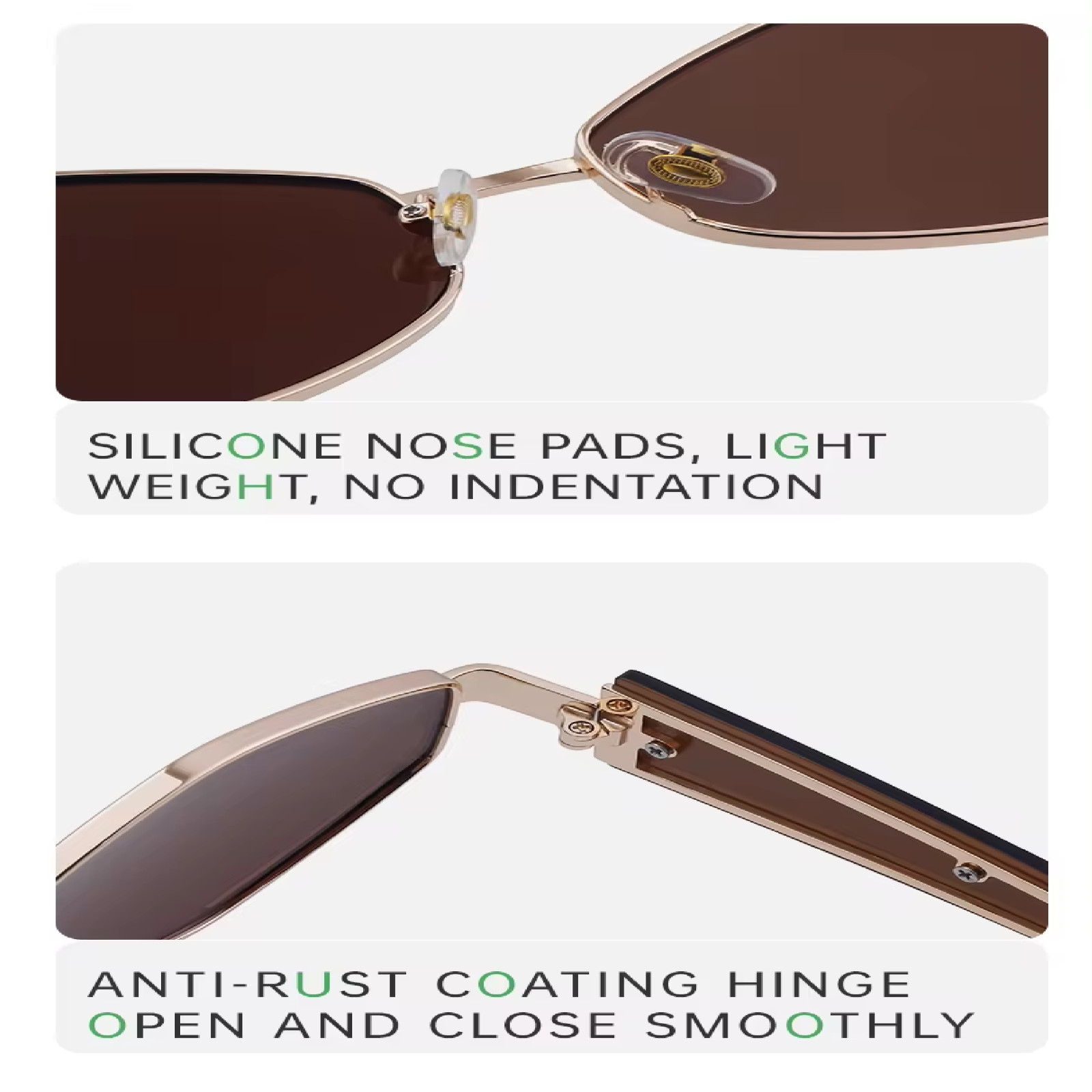 Sunglasses 2025 Fashion Women Diamond Shape Metal Frame Polarized Gradient UV400