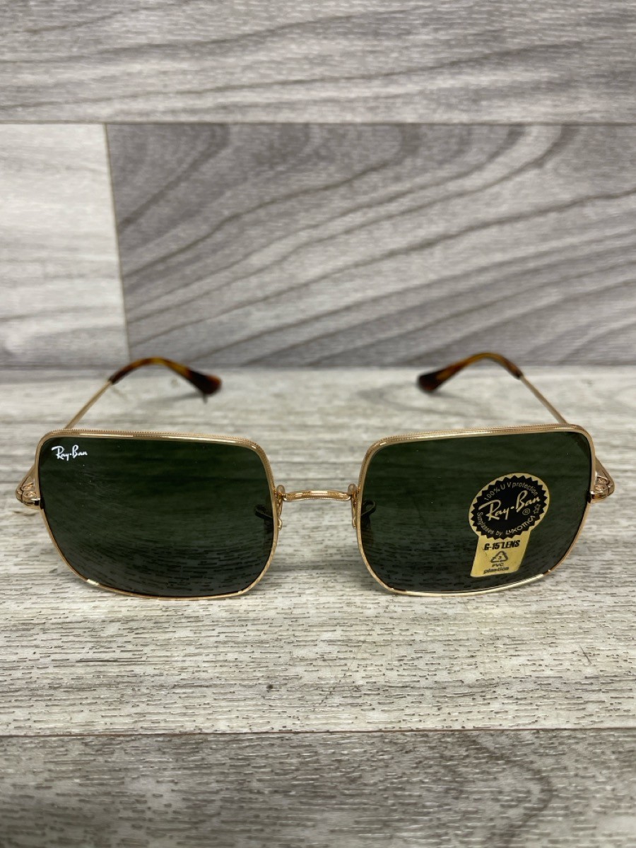 Ray-Ban RB1971 Square Metal Sunglasses With Classic Flat Lenses (A1D028502)