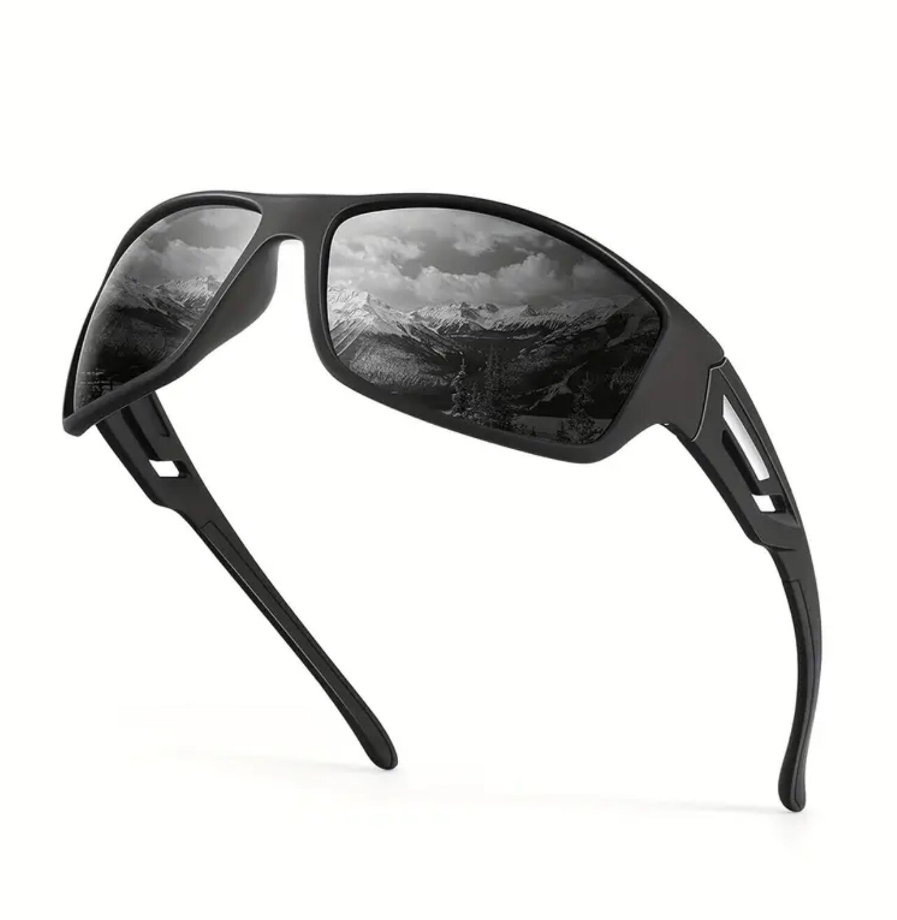 Polarized Sunglasses Men Outdoor Sports Driving Fishing Trendy Shade Wrap Around