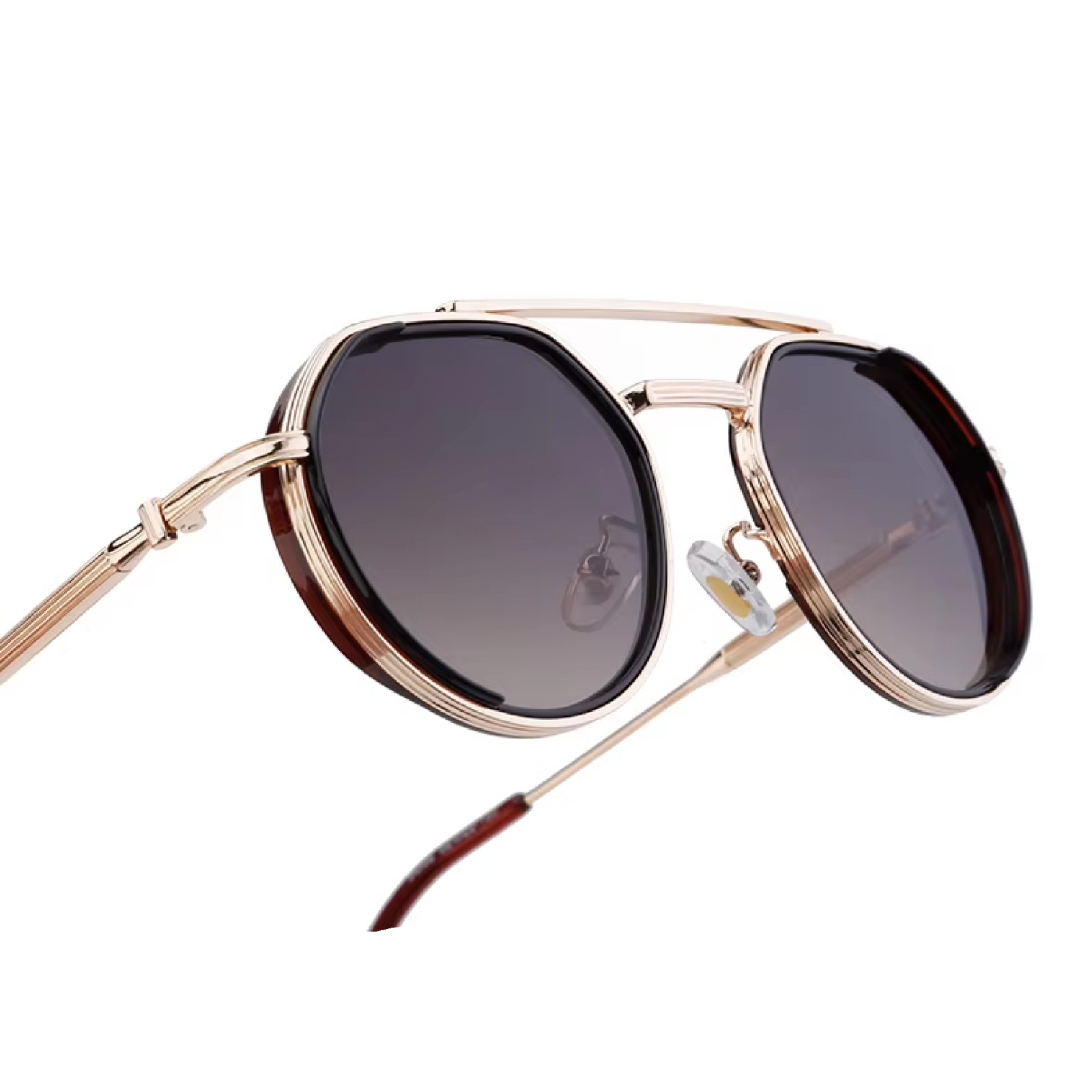 Sunglasses Women Men Retro Aviator Style Rounded Metal Frame Luxury Shades UV400