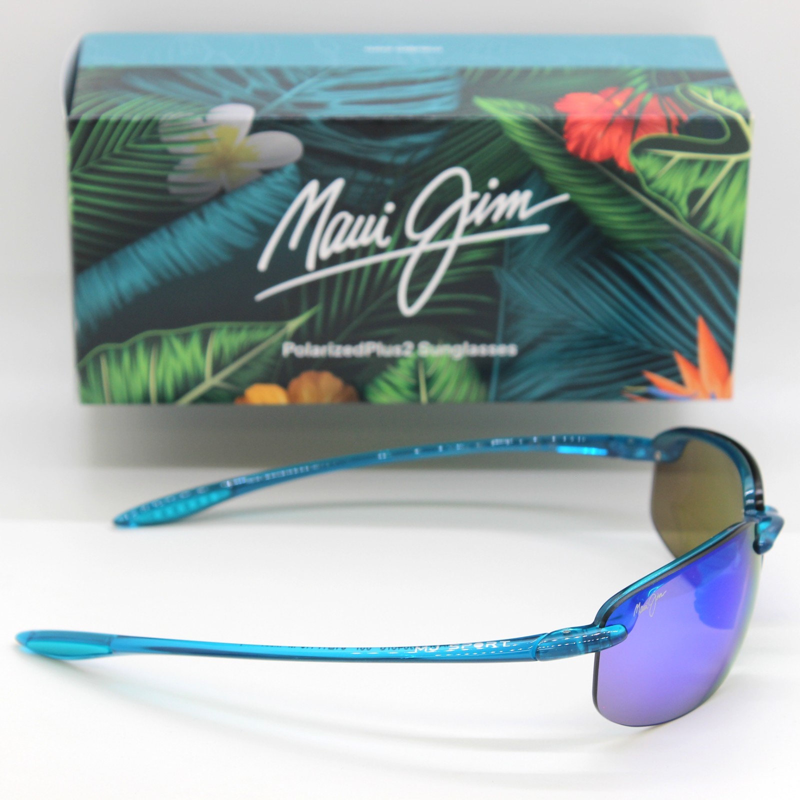 NEW Maui Jim Hookipa Blue Hawaii Polarized Sport Sunglasses MJ0407S-007