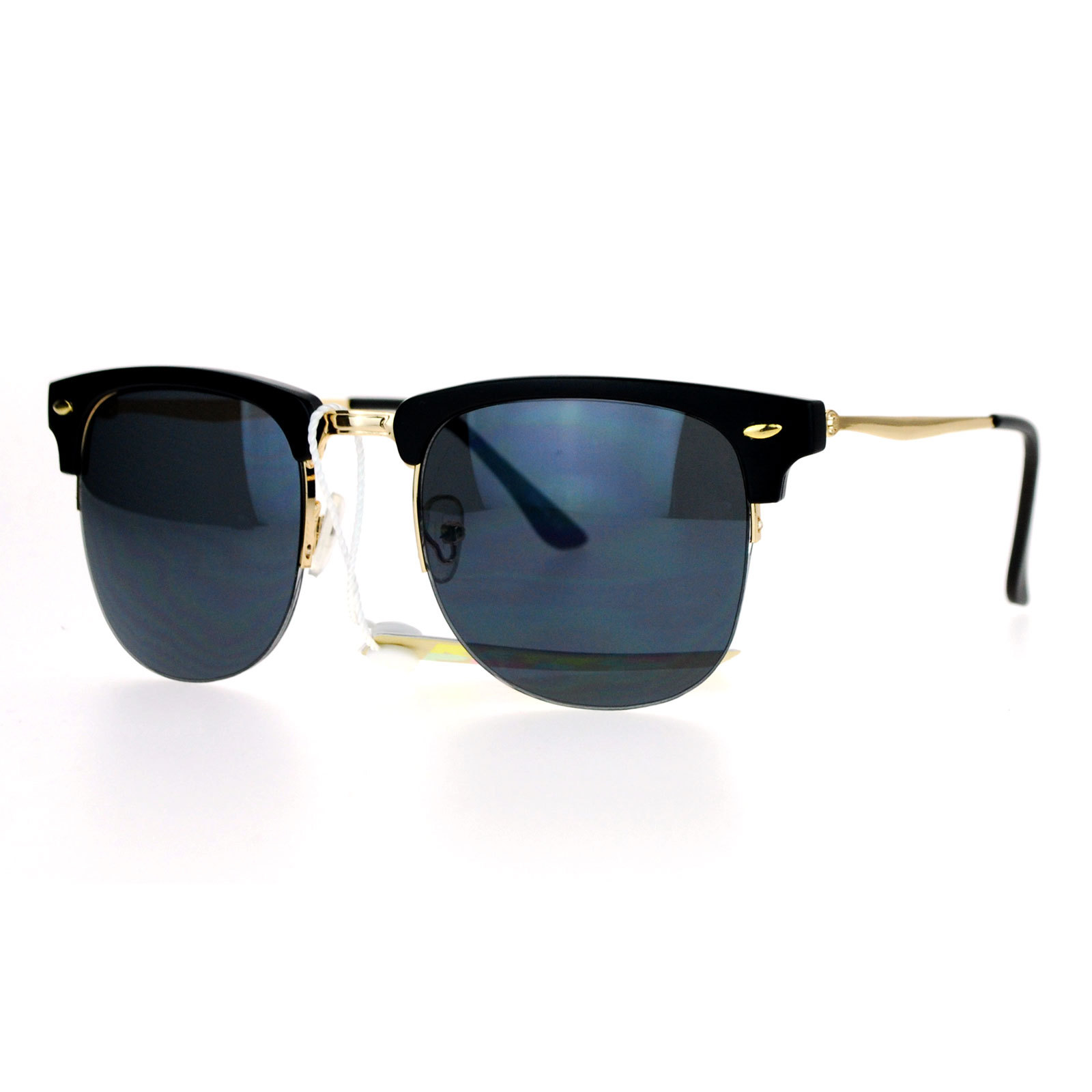 Vintage Classic Designer Sunglasses Half Rim Square Unisex Fashion