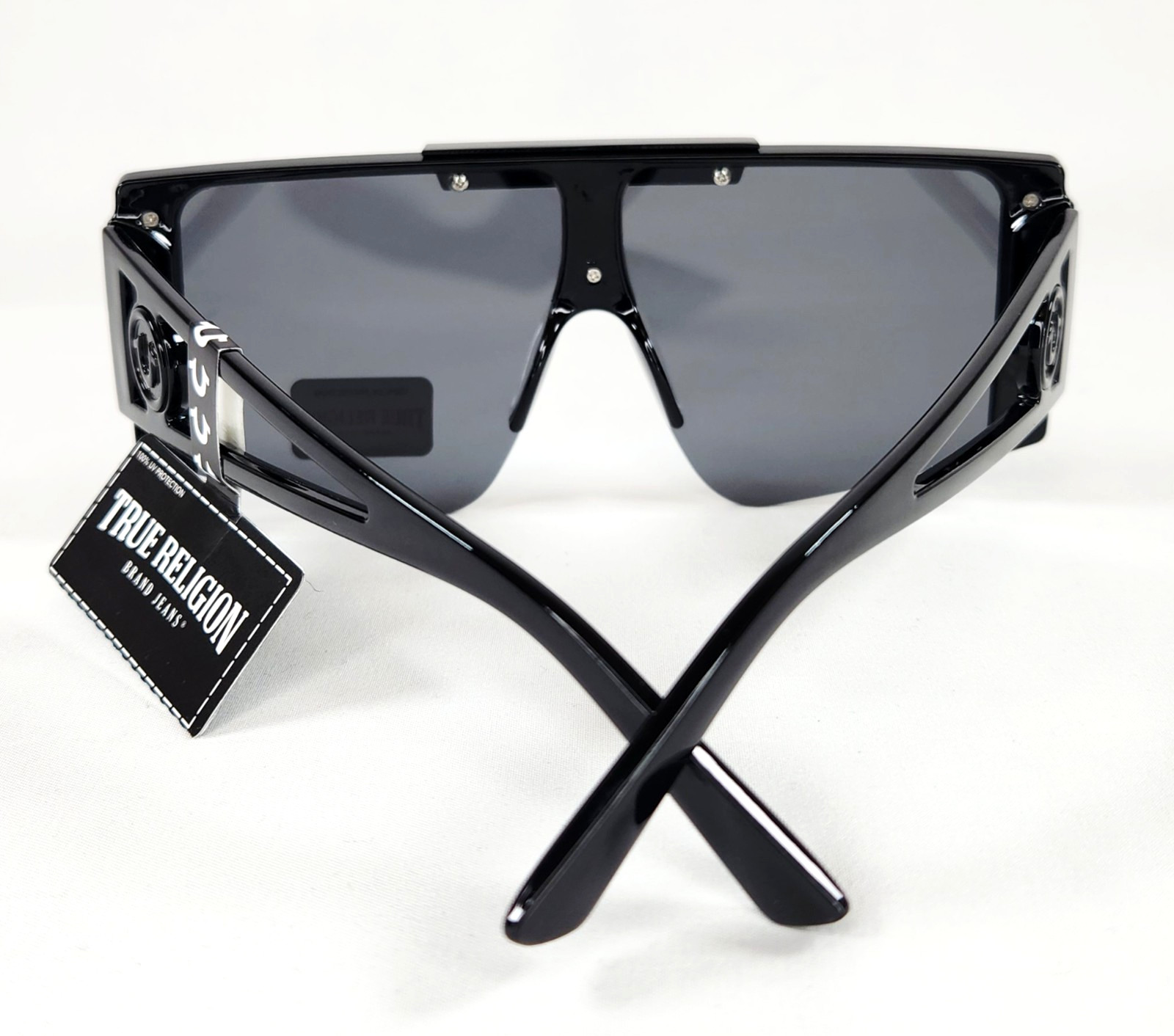 True Religion Black Shield Style 100% UV Protection Sunglasses