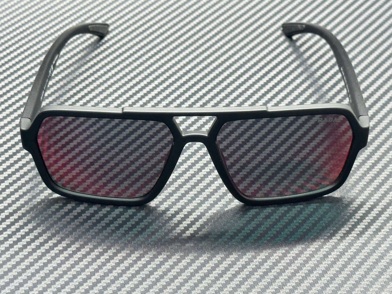 PRADA LINEA ROSSA PS A06S DG008F Black Rubber Red Mirror 59 mm Sunglasses