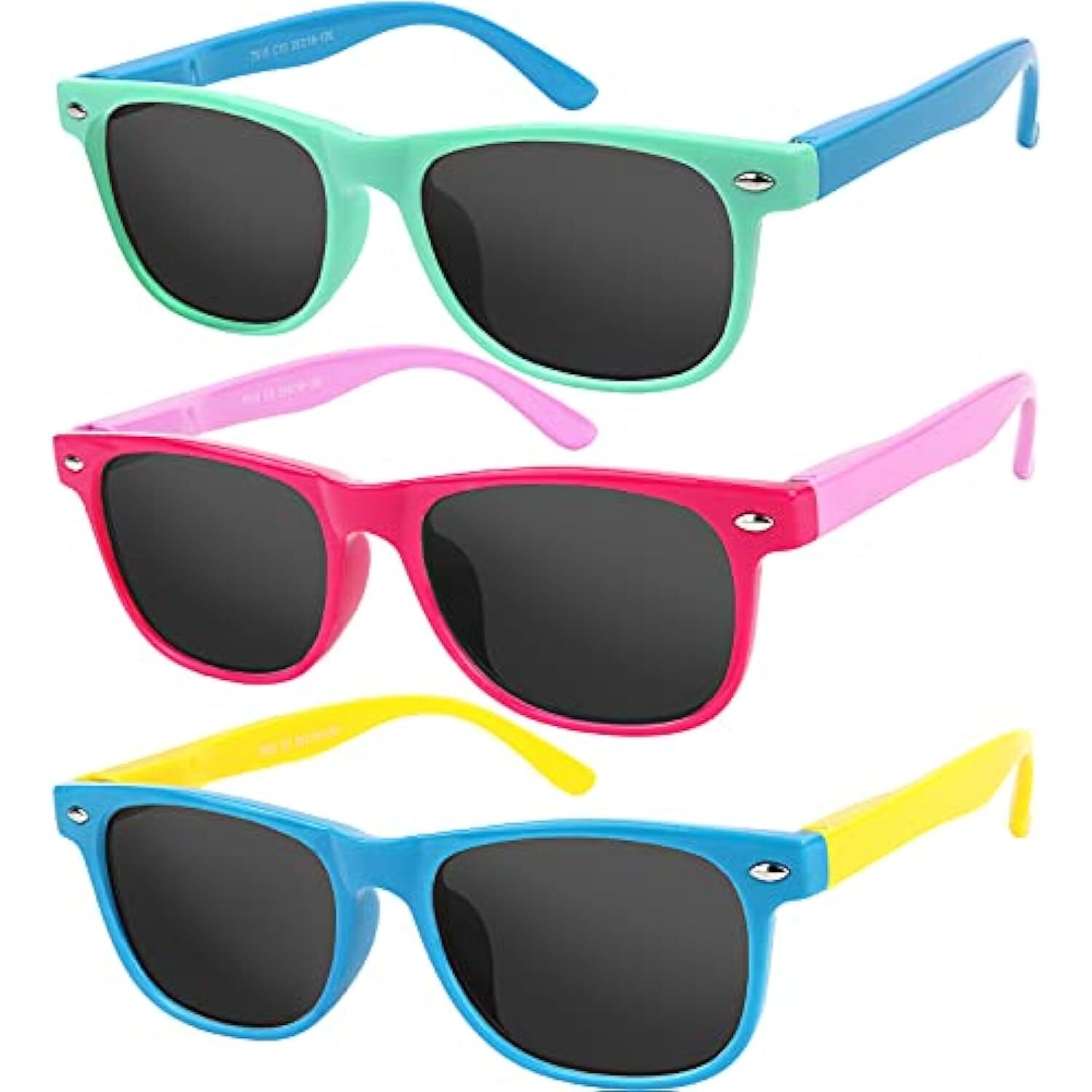 Kids Sunglasses Polarized Rubber Flexible Frame Sunglasses for Kids Boys Girls
