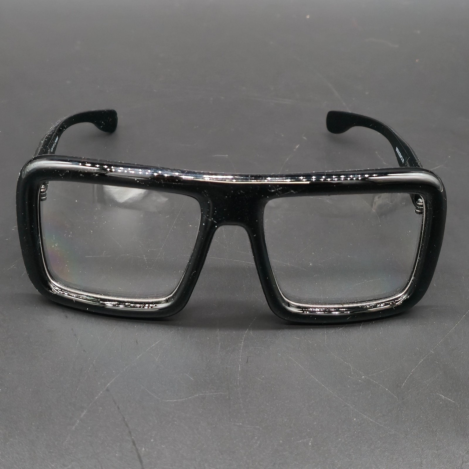 Oversize Thick Plastic Nerd Rectangular Horn Rim Clear Lens Glass