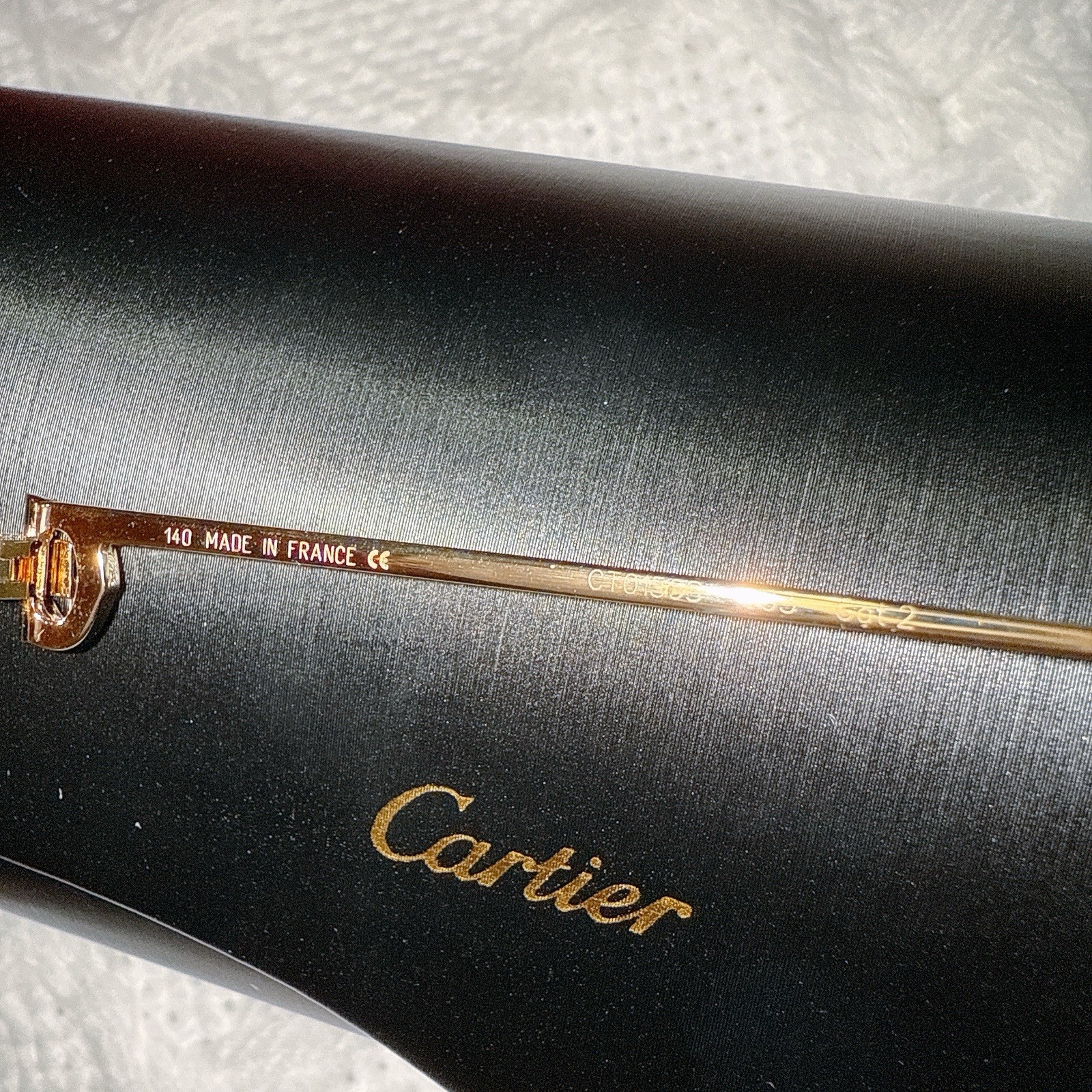 Authentic Cartier Premiere de Cartier CT0156S 003 Pink-gold Round Sunglasses NWB