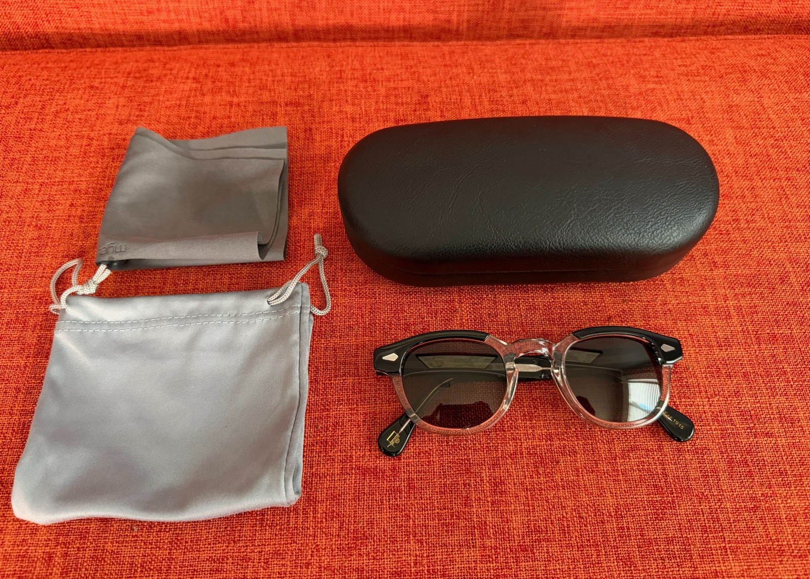 MOSCOT Lemtosh Sun Sunglasses | Black Crystal | 44mm | G-15 Polarized Glass Lens