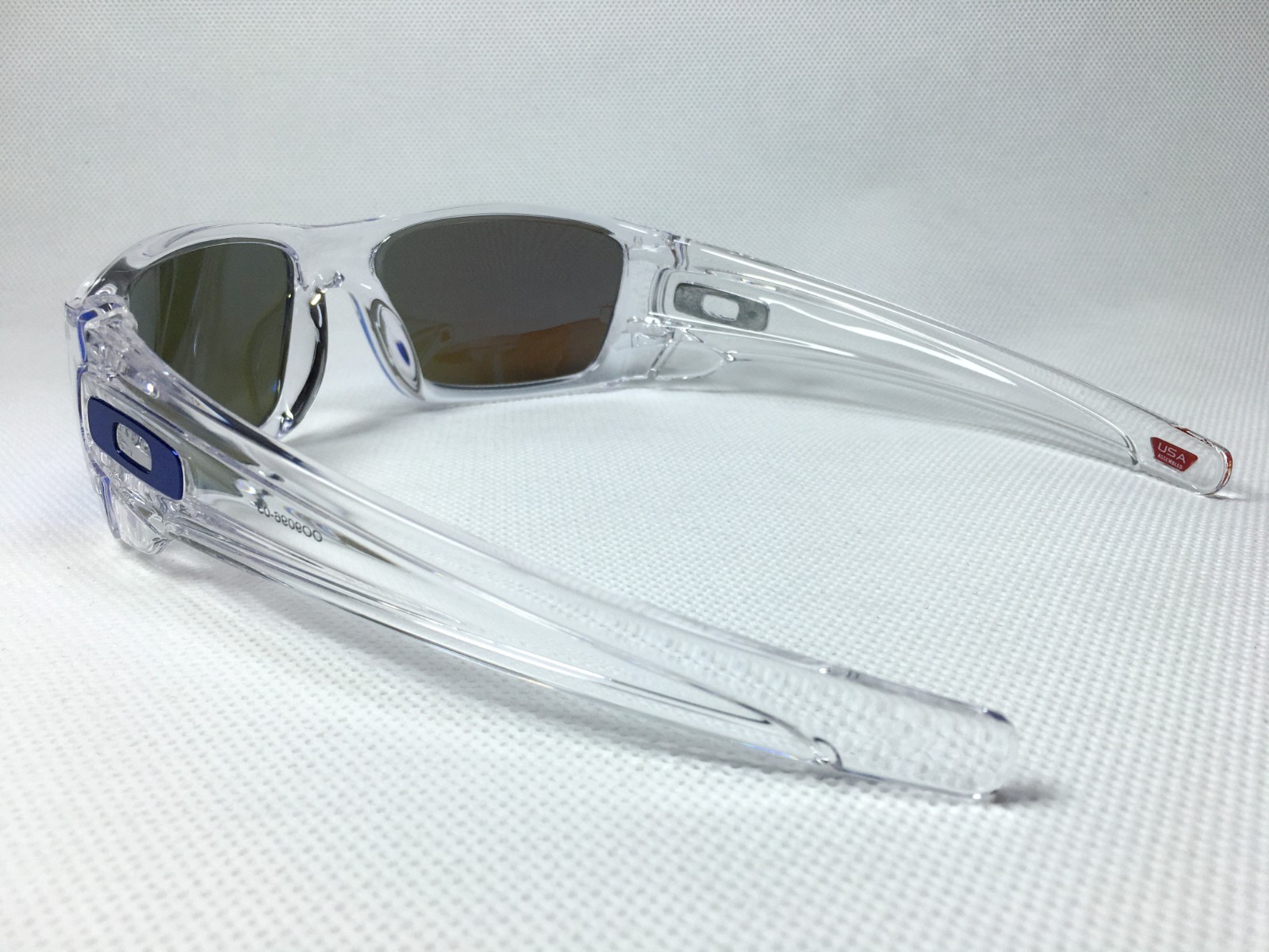 Oakley OO9096-03 FUEL CELL Matte transparent /Blue Polarized Sunglasses