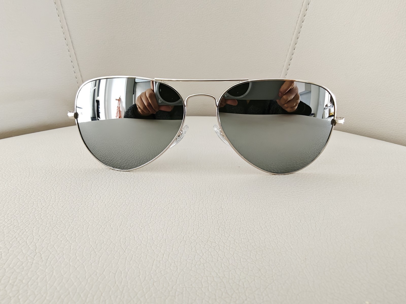 RAY-BAN RB3025 Aviator Sunglasses 58MM Silver Lens/Silver Frame