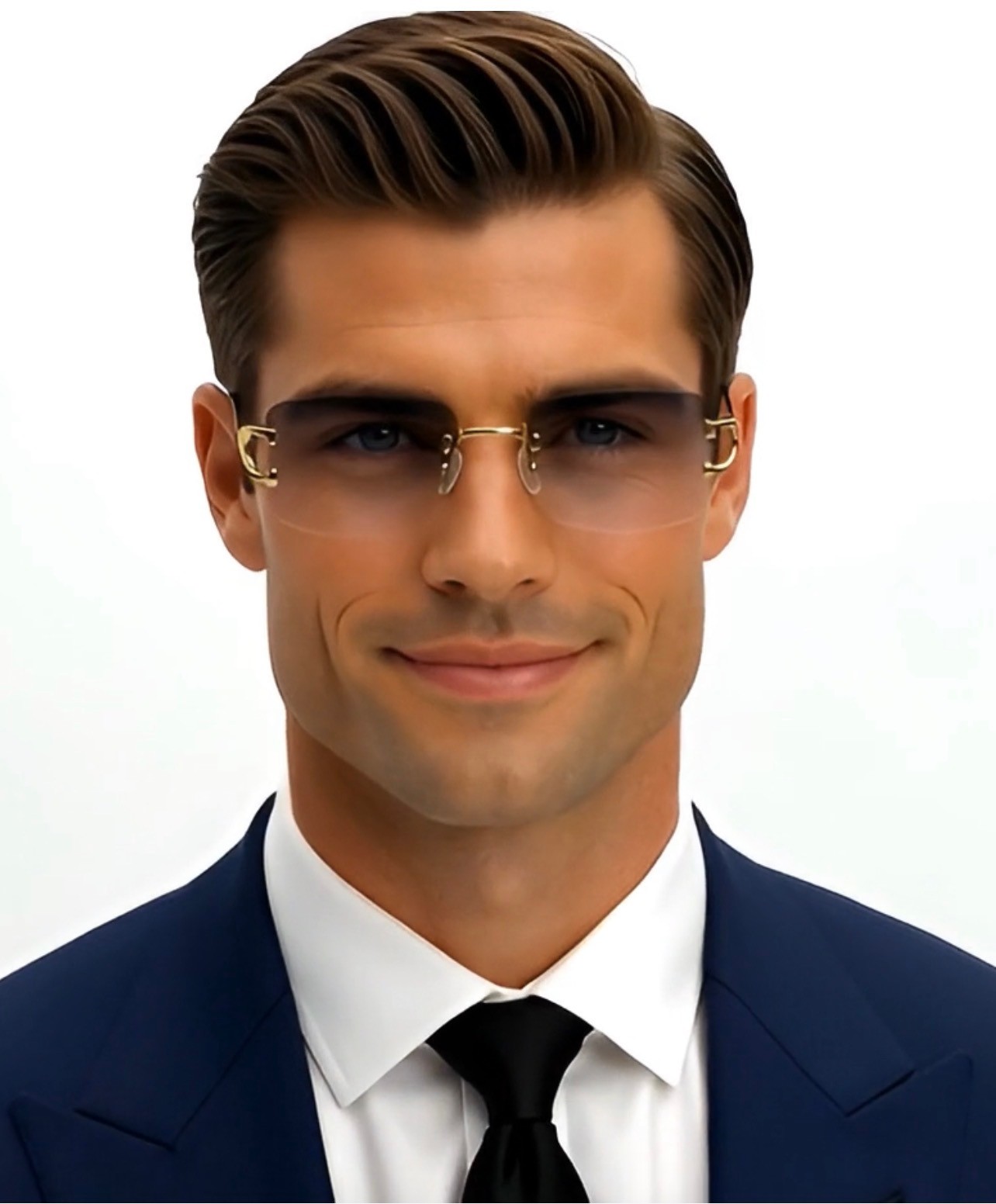 Very Light Green Modern Stylish Sexy Rectangle Mens Womens Frameless Sun Glasses